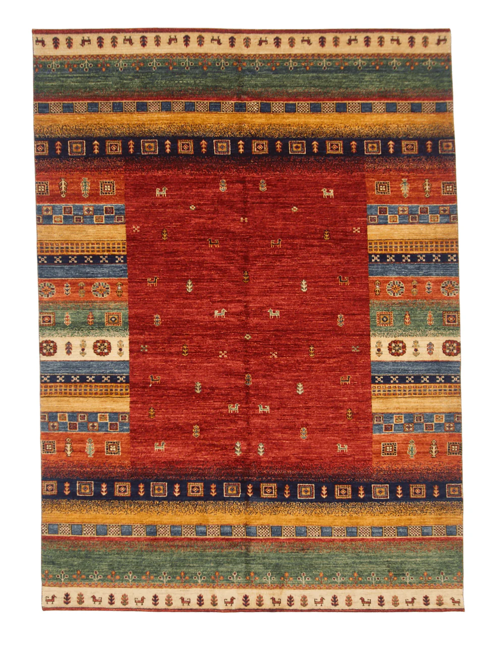 Afghan Gabbeh (5'08"x7'10") red/multicolor