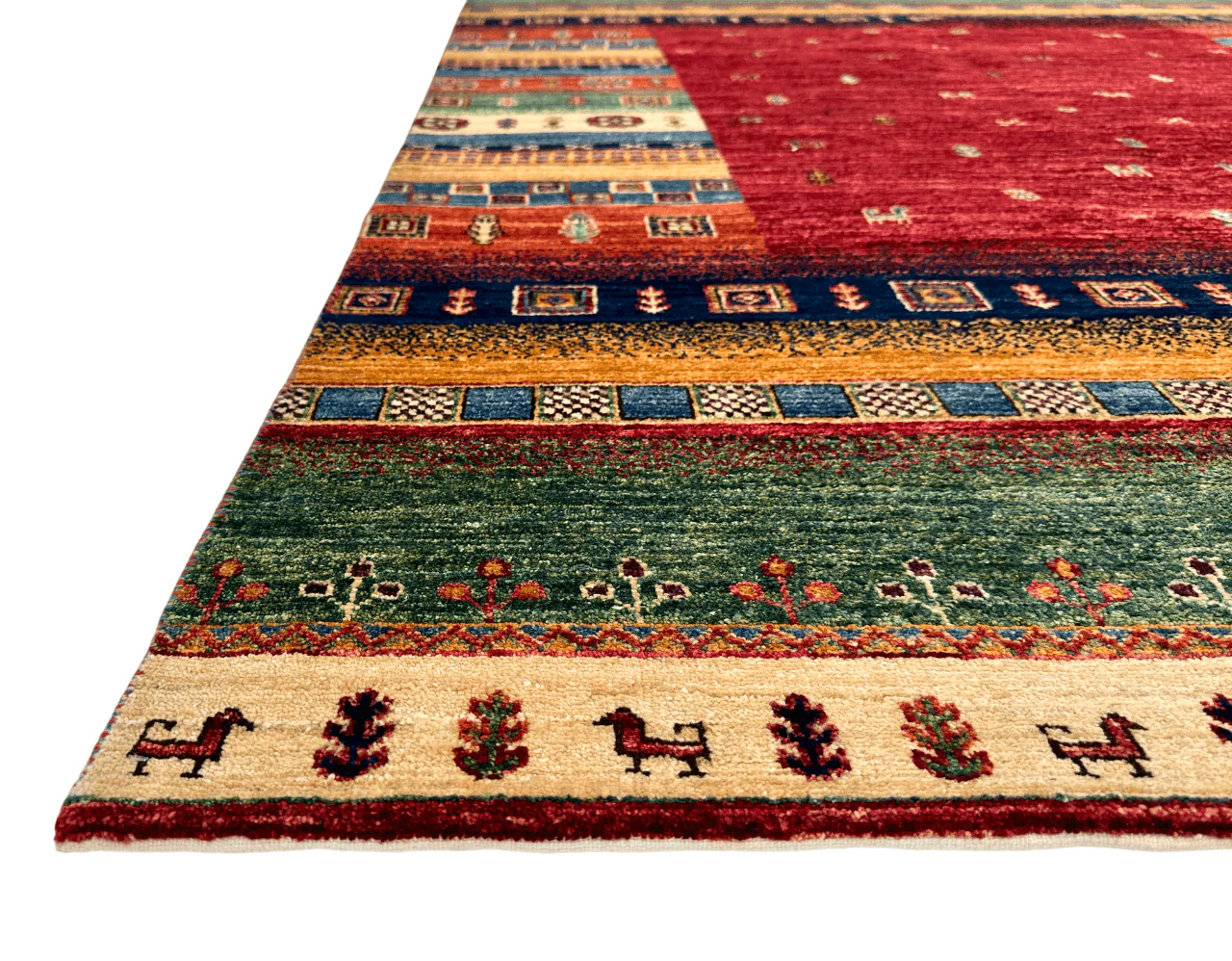 Afghan Gabbeh (5'08"x7'10") red/multicolor - Image 2