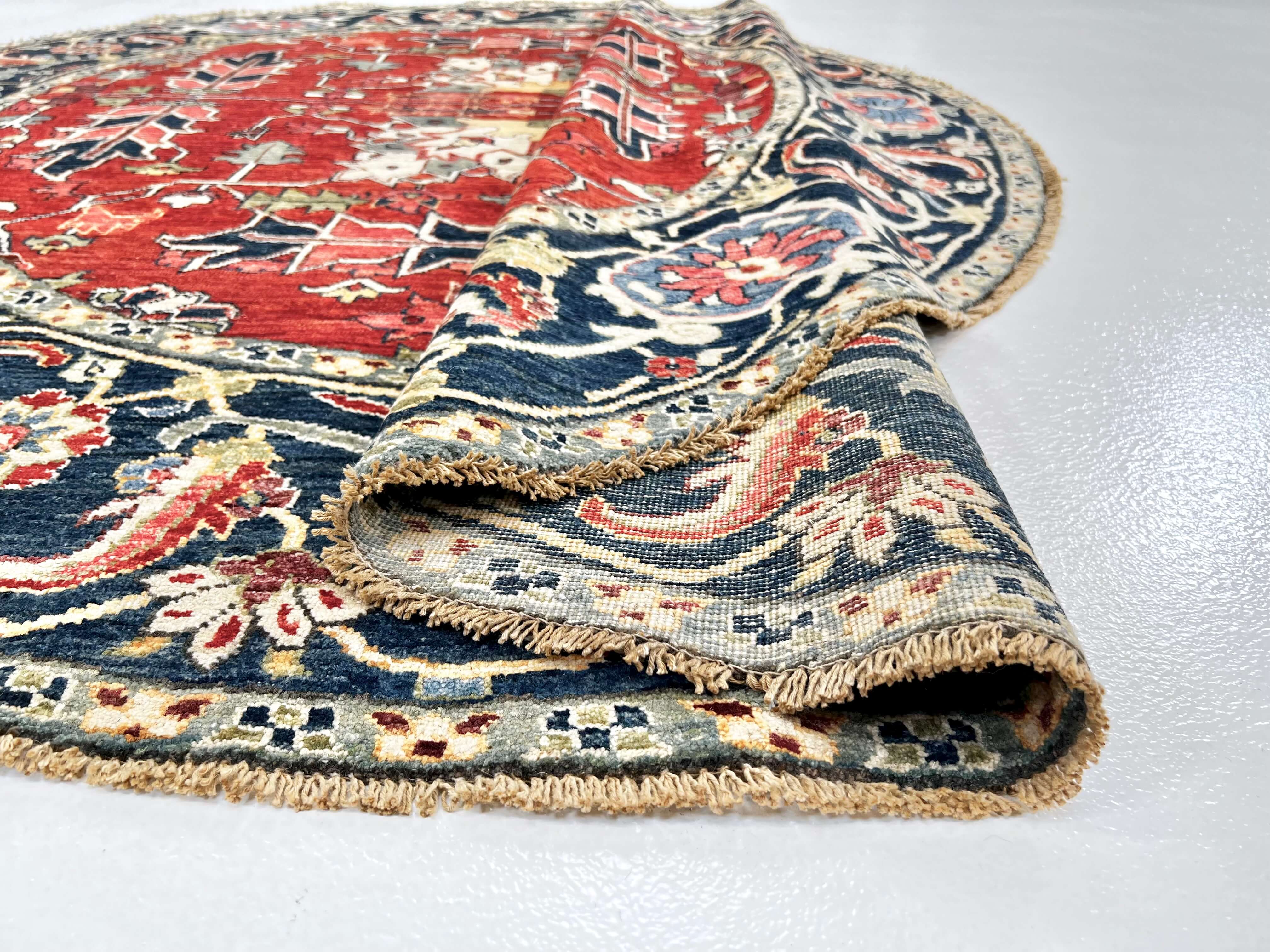 Afghan Heriz (7'00" Round) - Image 4