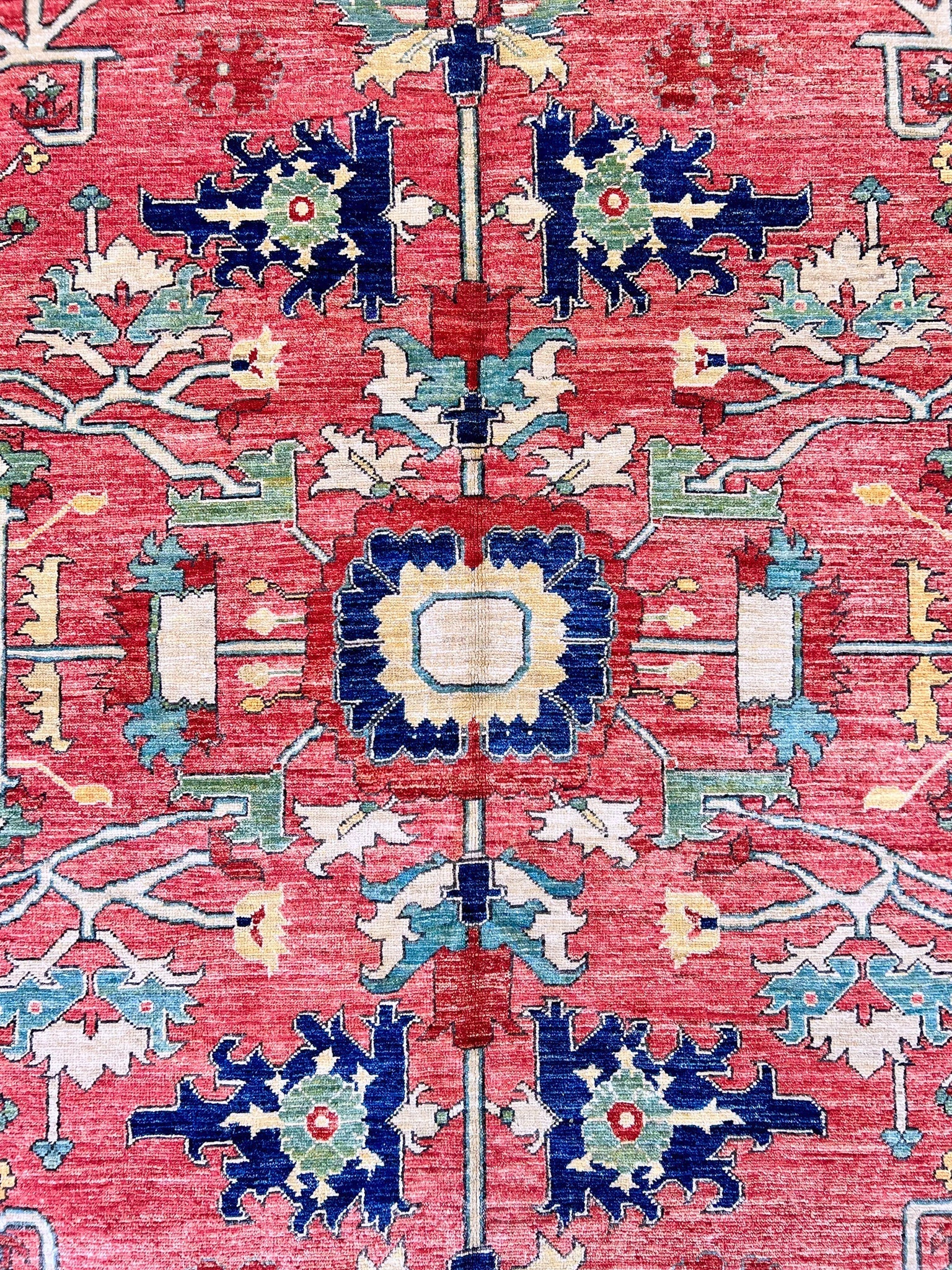 Afghan Heriz (8'00"x10'00") lt.red/red - Image 11
