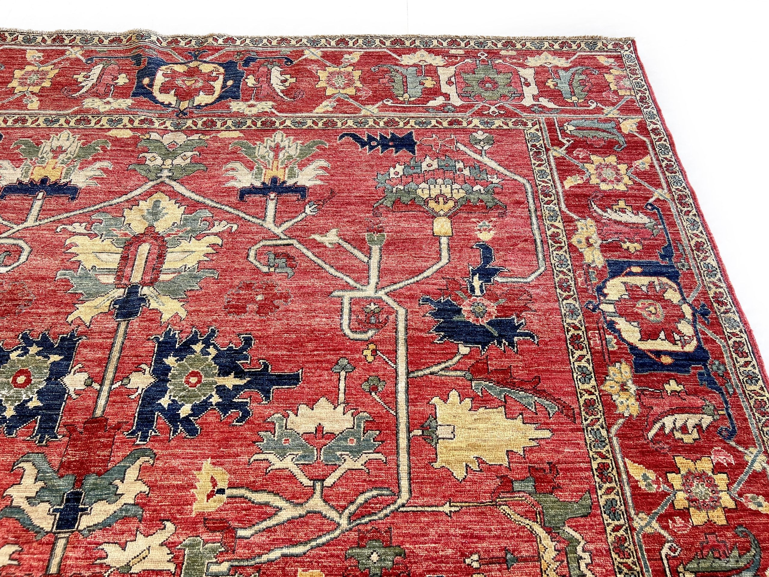 Afghan Heriz (8'00"x10'00") lt.red/red - Image 6