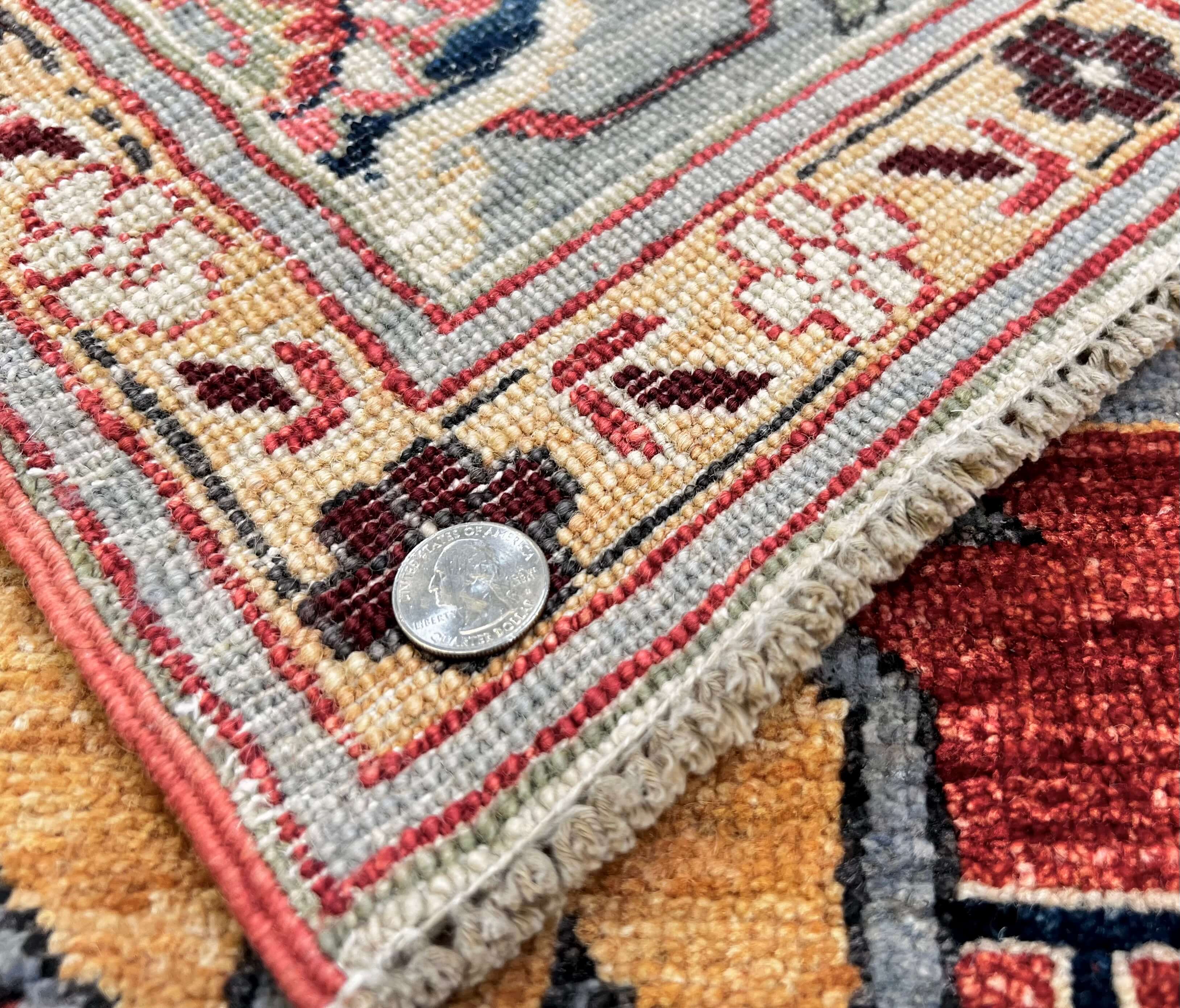 Afghan Heriz (9'07'x13'09") lt.red/lt.blue - Image 10