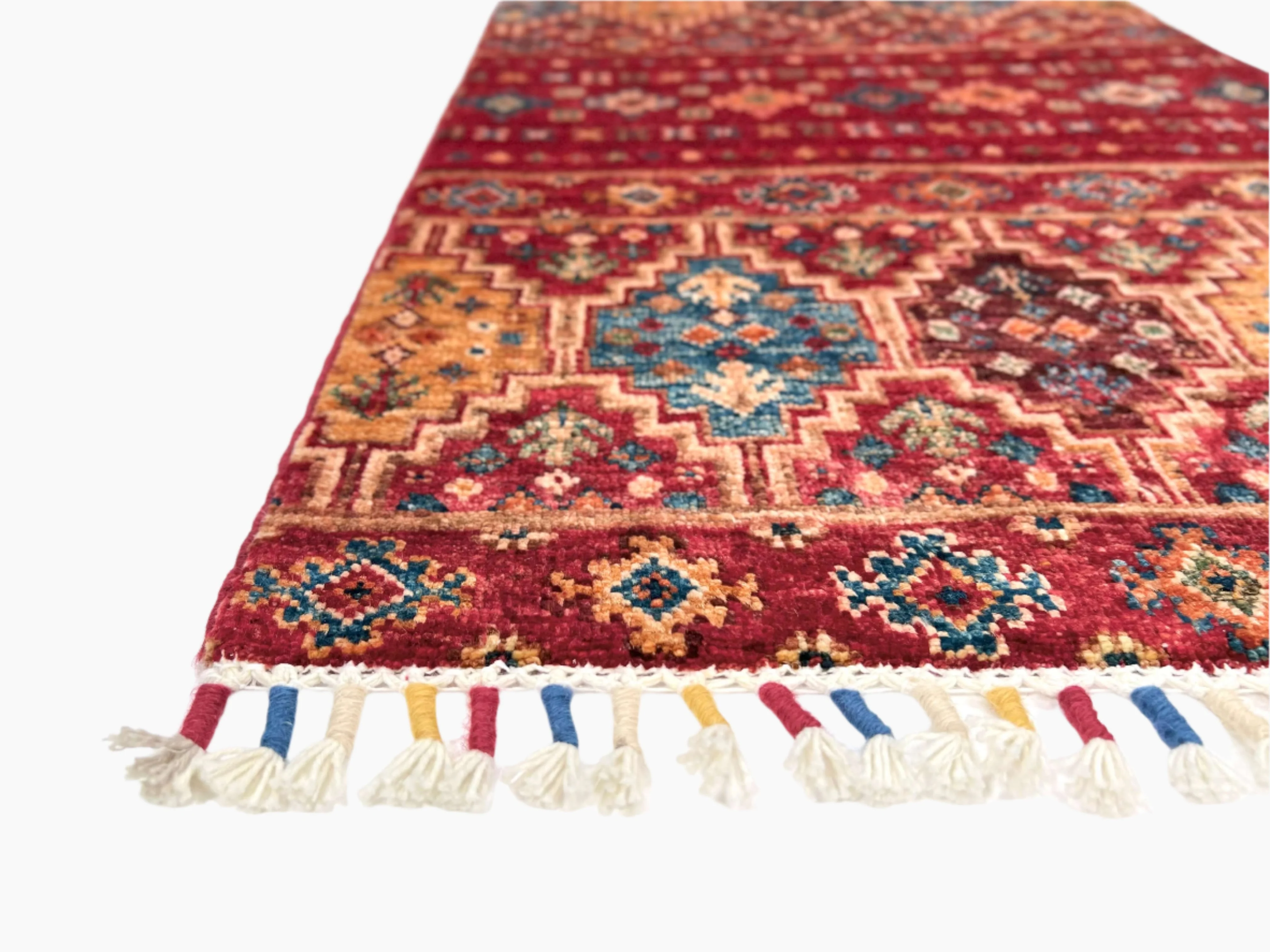 Afghan Khorjin (2'00"x3'04") red/multicolor - Image 2