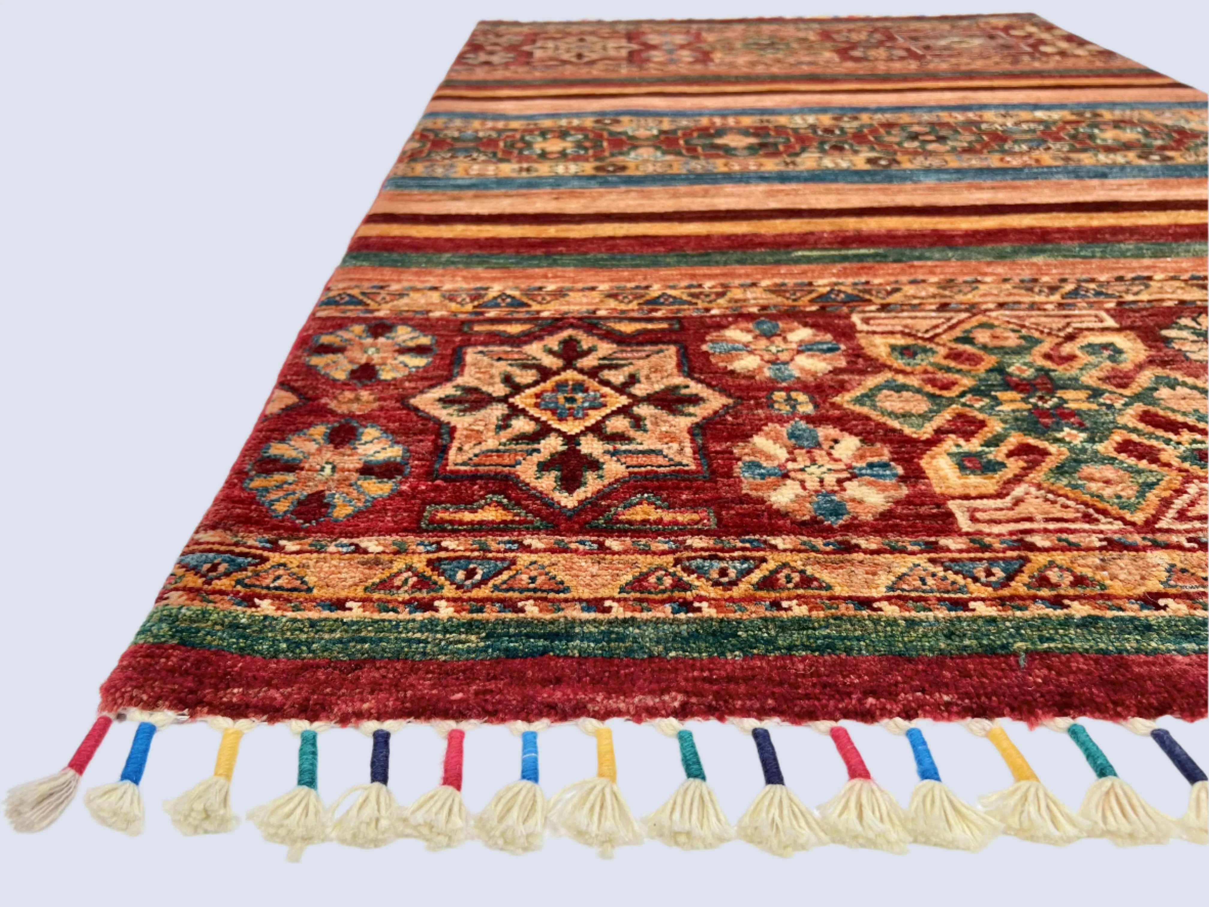 Afghan Khorjin (2'09"x4'02") red/multicolor - Image 2