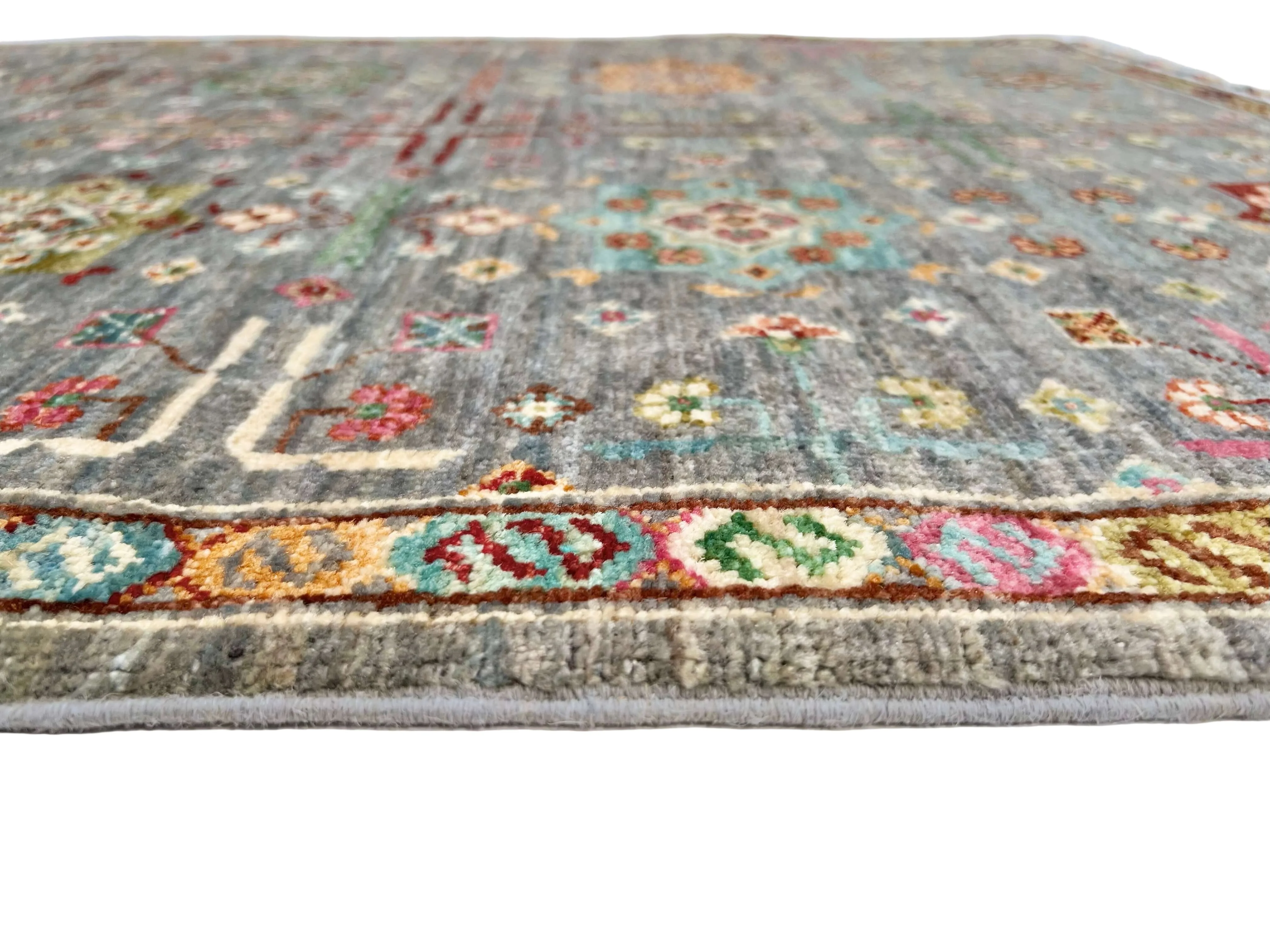Afghan Khorjin (3'04"x5'00") gray/pastel - Image 3