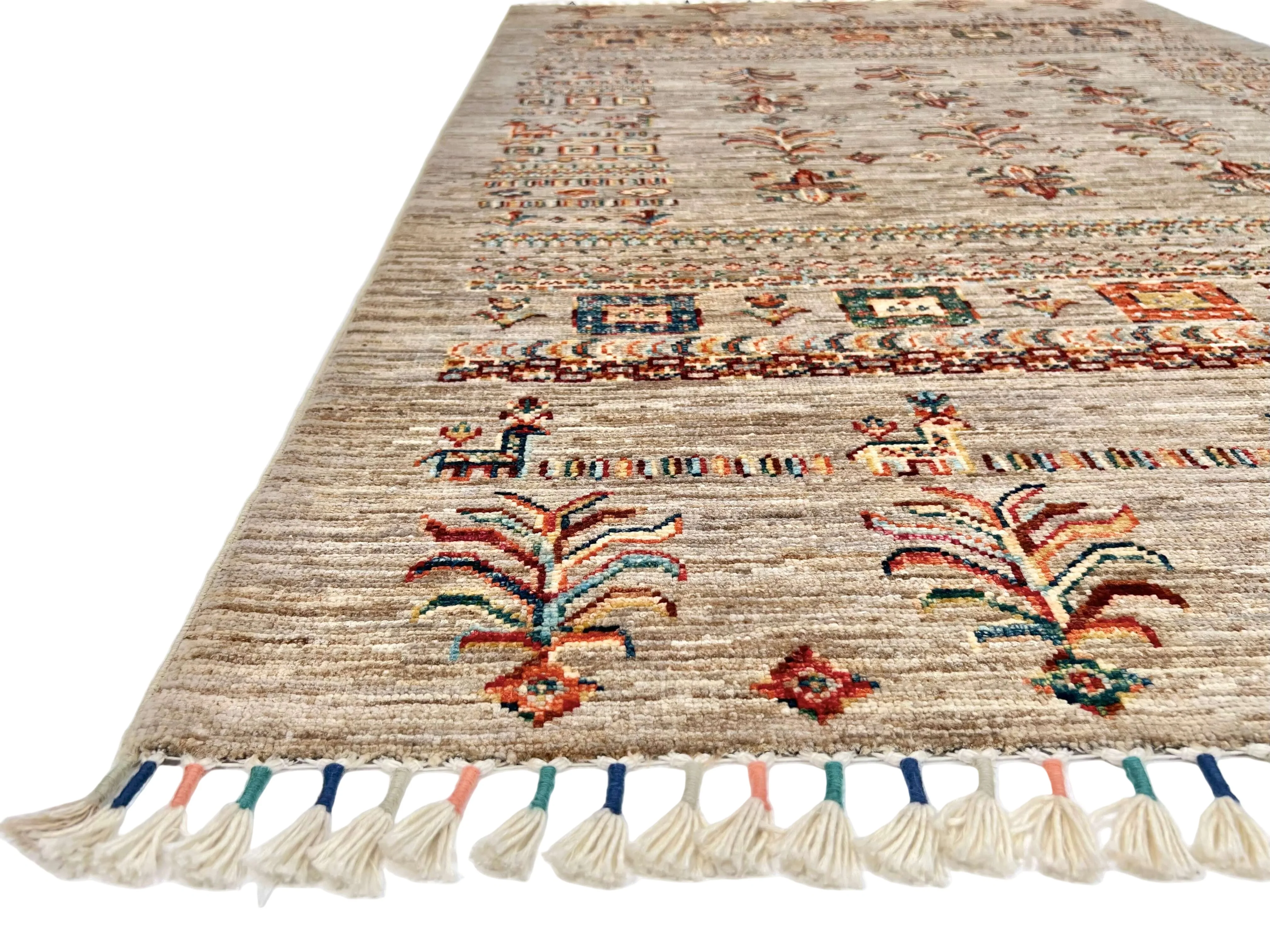Afghan Khorjin (3'04"x5'00") silver/multicolor - Image 2