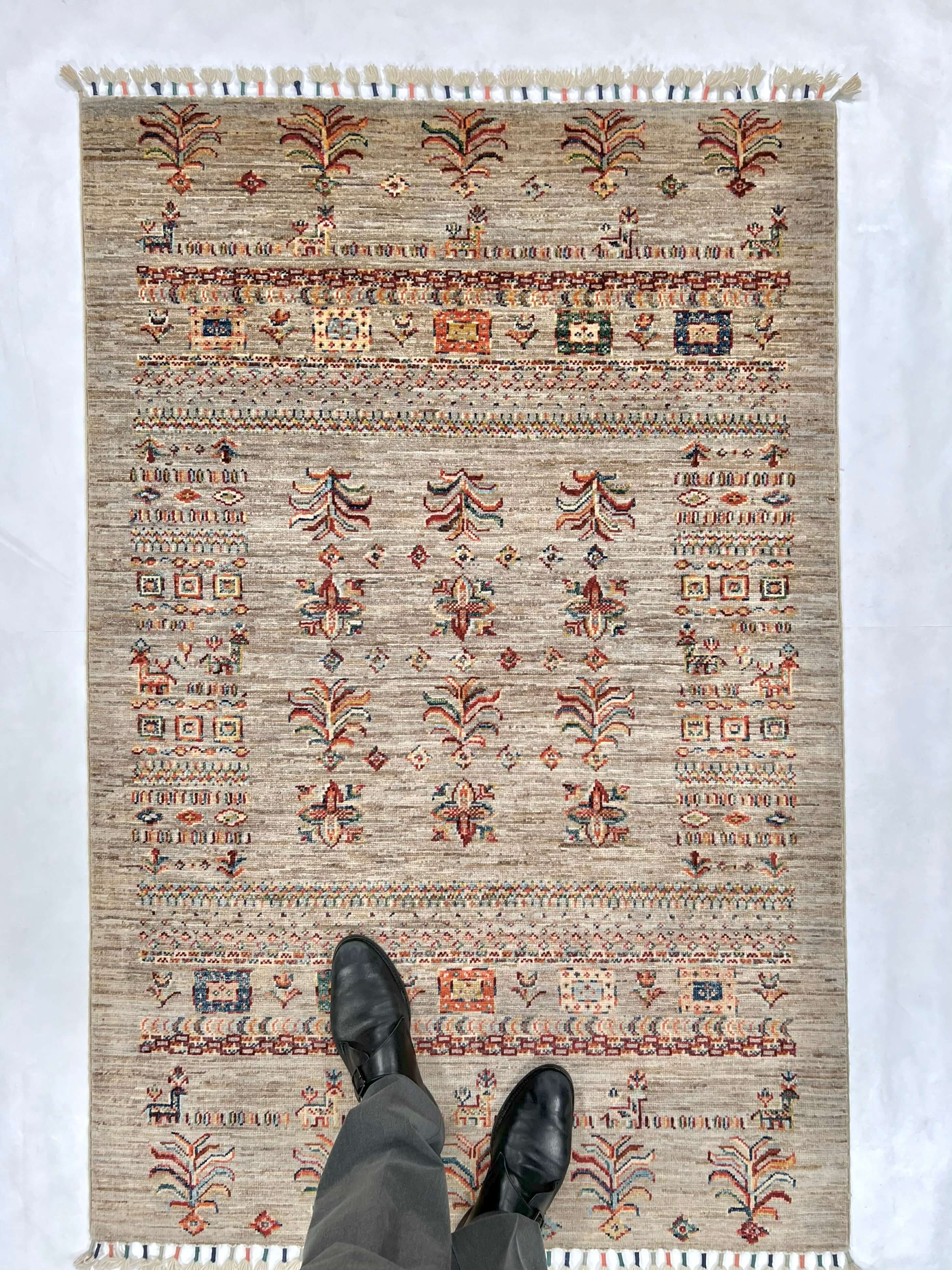 Afghan Khorjin (3'04"x5'00") silver/multicolor - Image 6