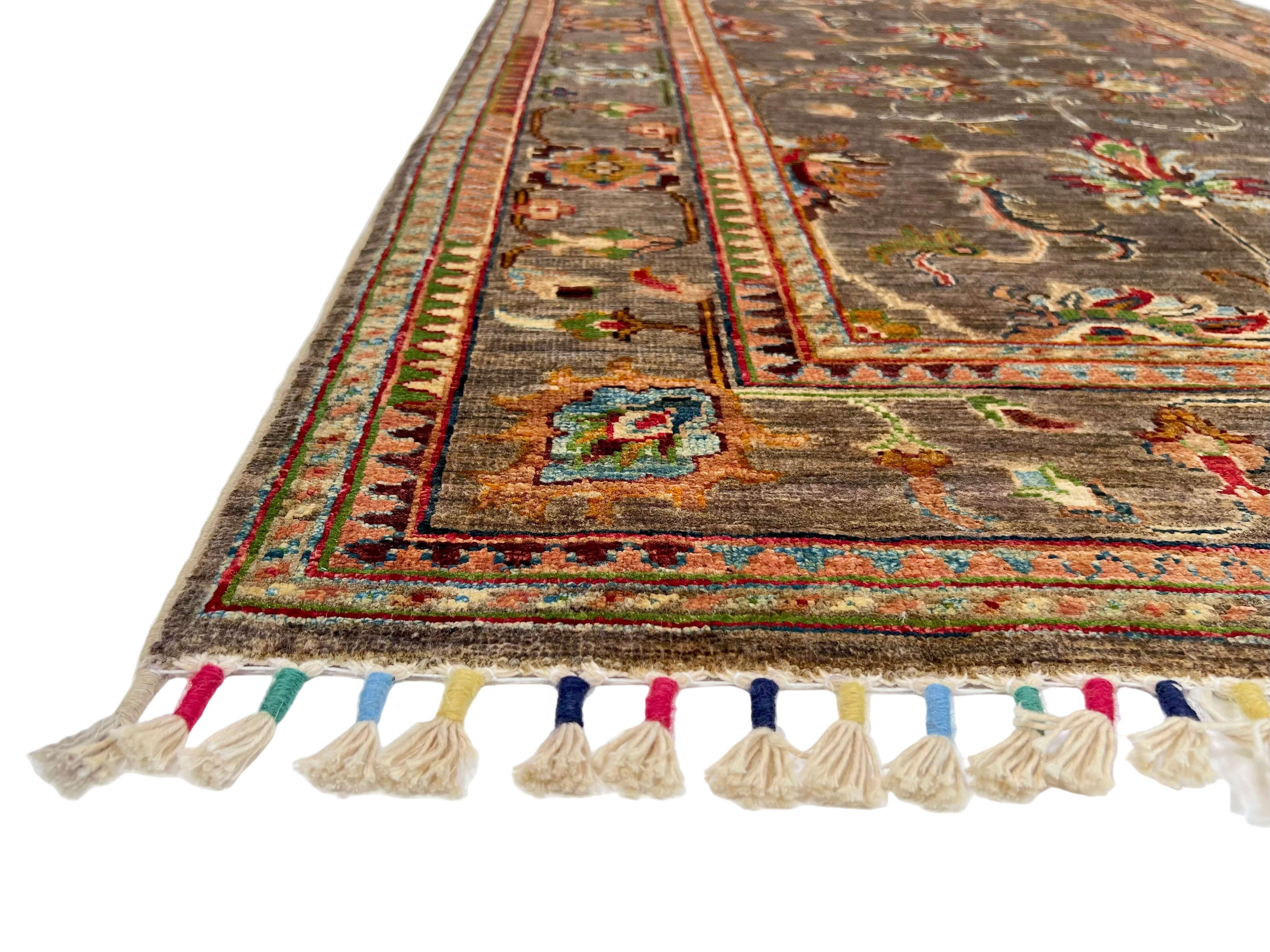Afghan Khorjin (3'05"x4'10") brown/multicolor - Image 2