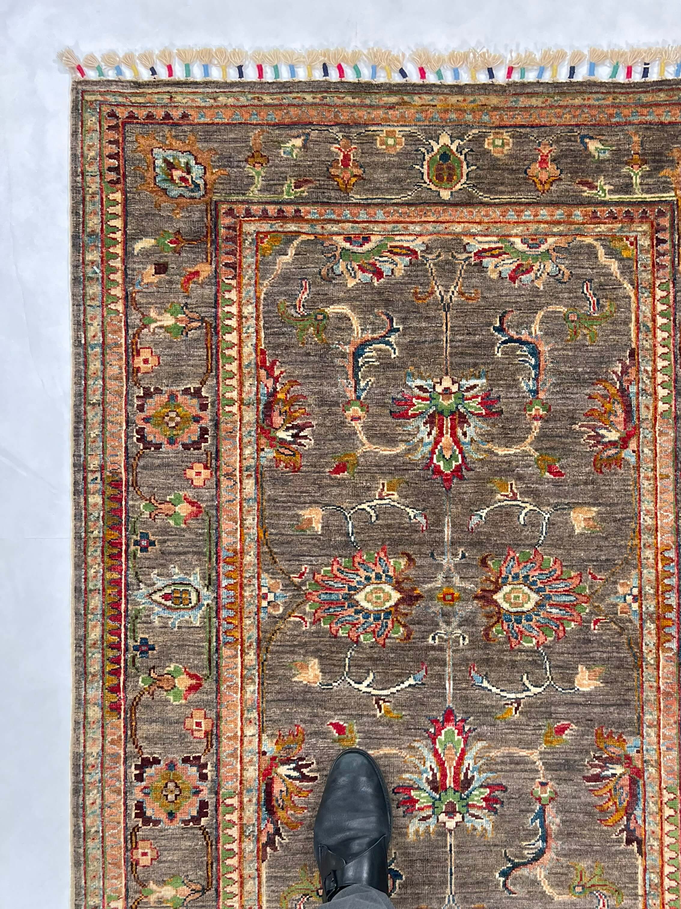 Afghan Khorjin (3'05"x4'10") brown/multicolor - Image 6