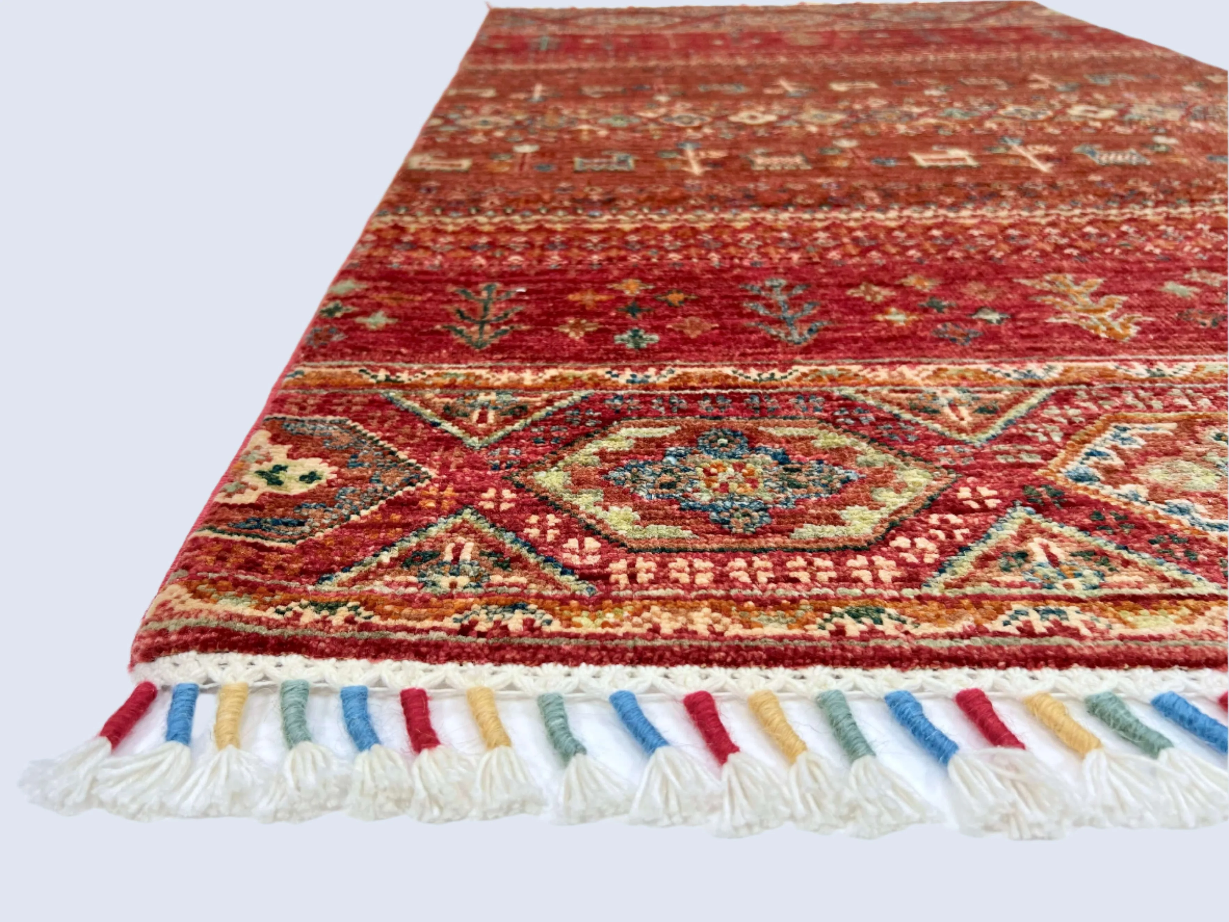 Afghan Khorjin-Gabbeh (2'06"x4'02") rust/red - Image 2