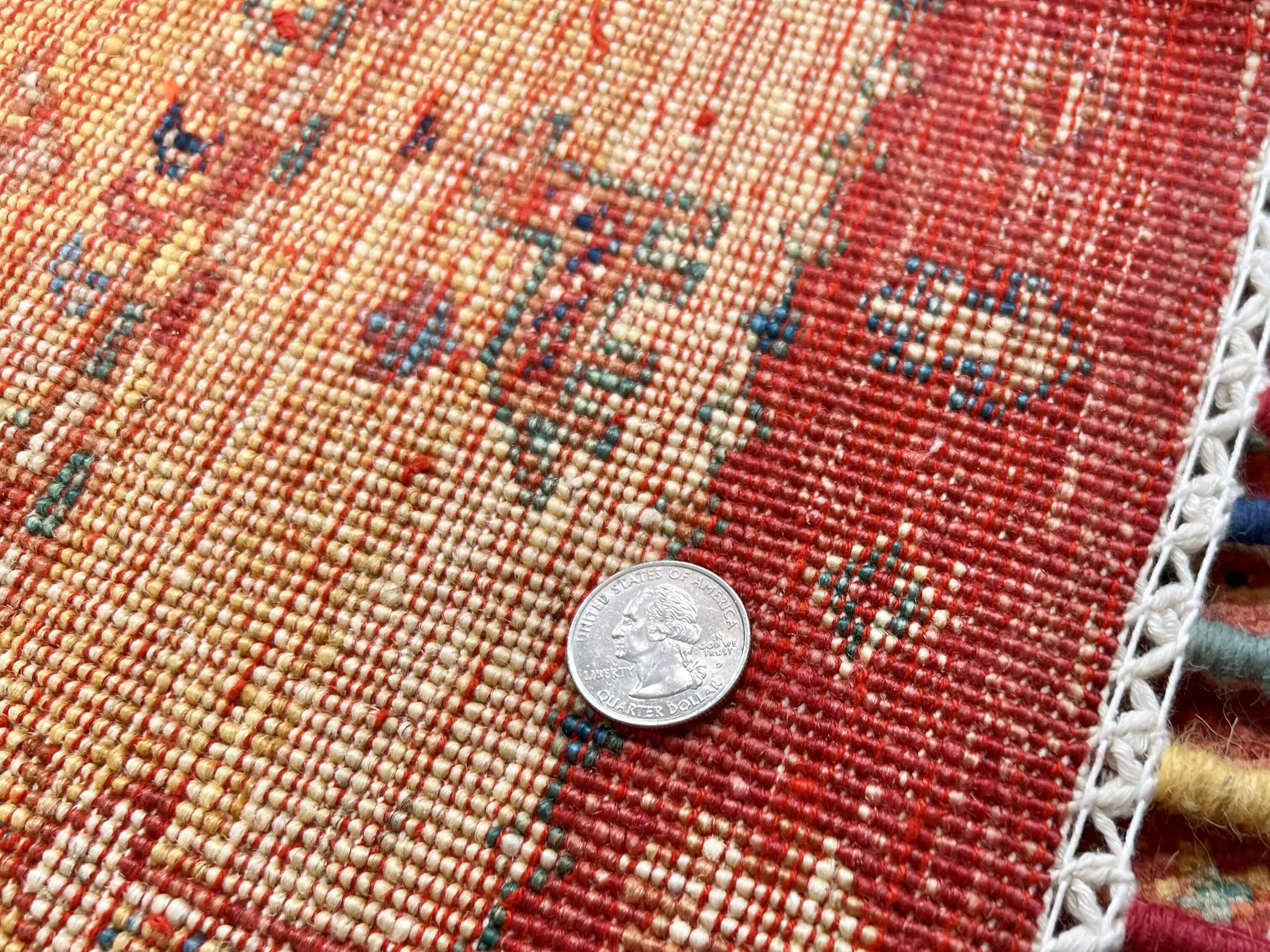 Afghan Khorjin-Gabbeh (2'08"x3'09") rust/gold - Image 5