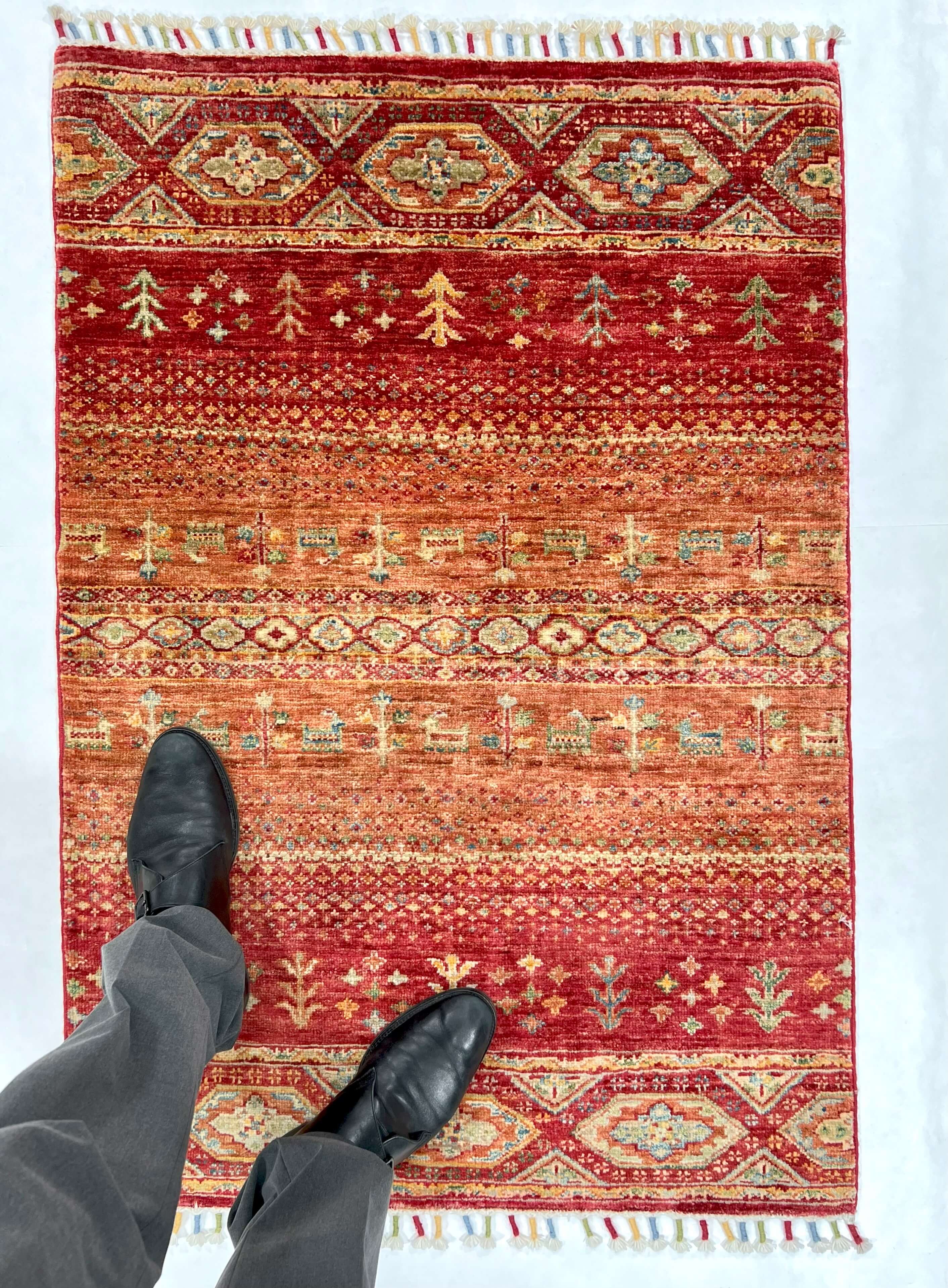 Afghan Khorjin-Gabben (2'08"x3'10") red/rust - Image 6