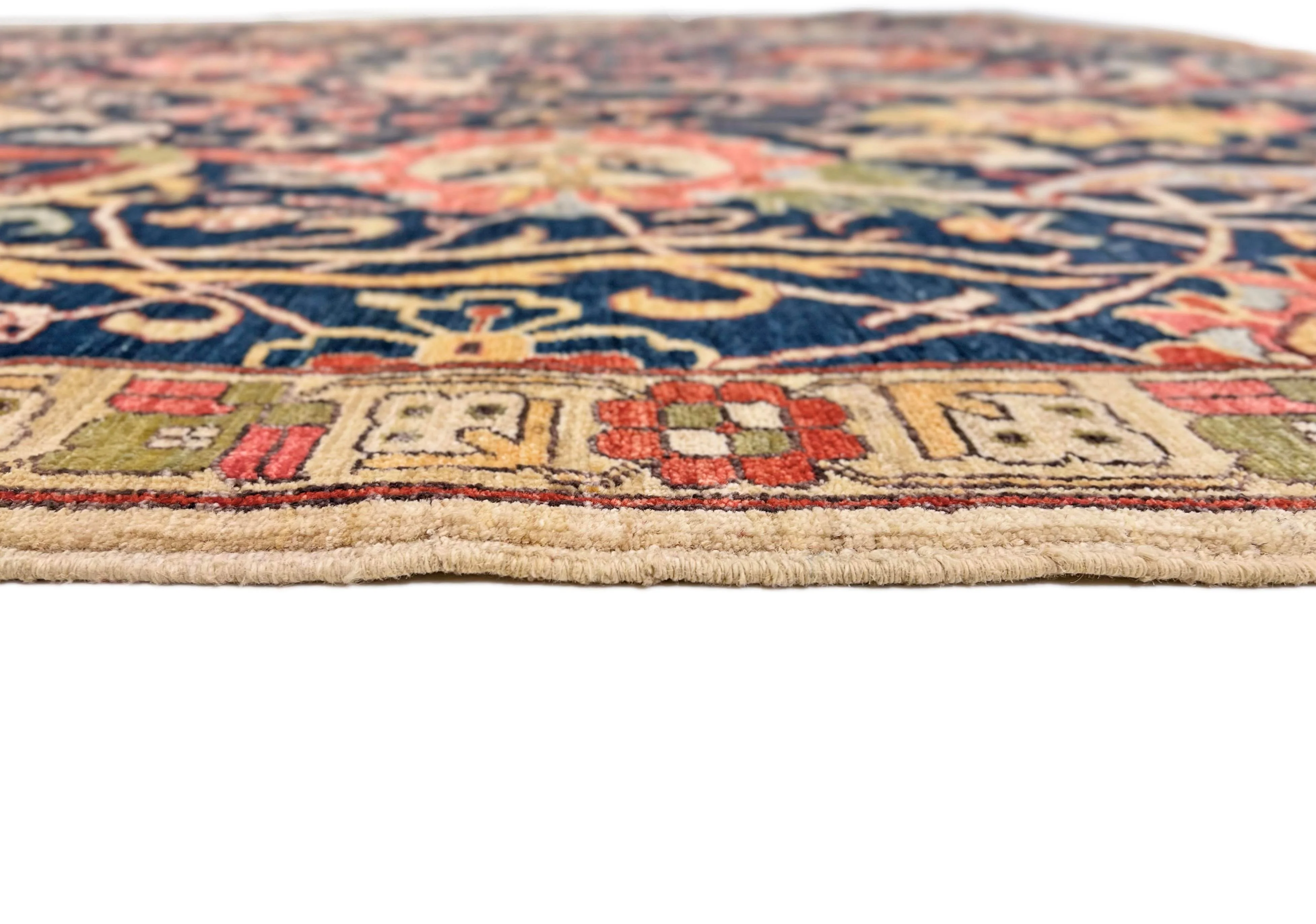 Afghan-made Bird of Paradise (9'03"x12'00") indigo - Image 4