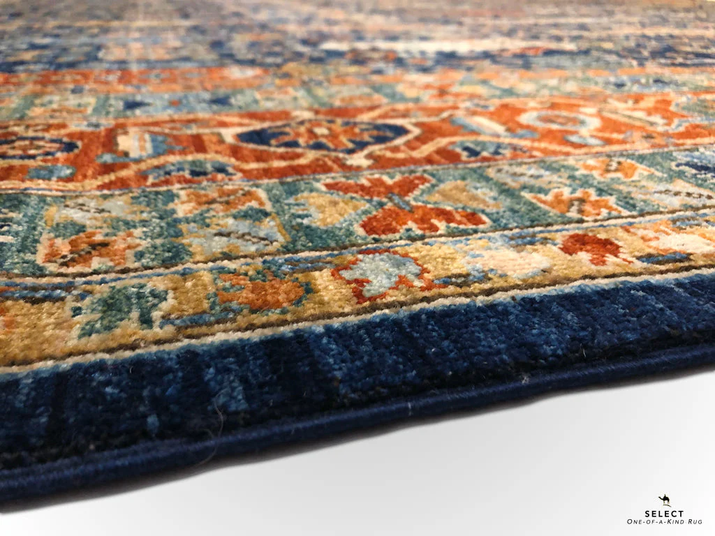 Afghan-Made Serapi (10'00"x13'10") navy/rust - Image 4