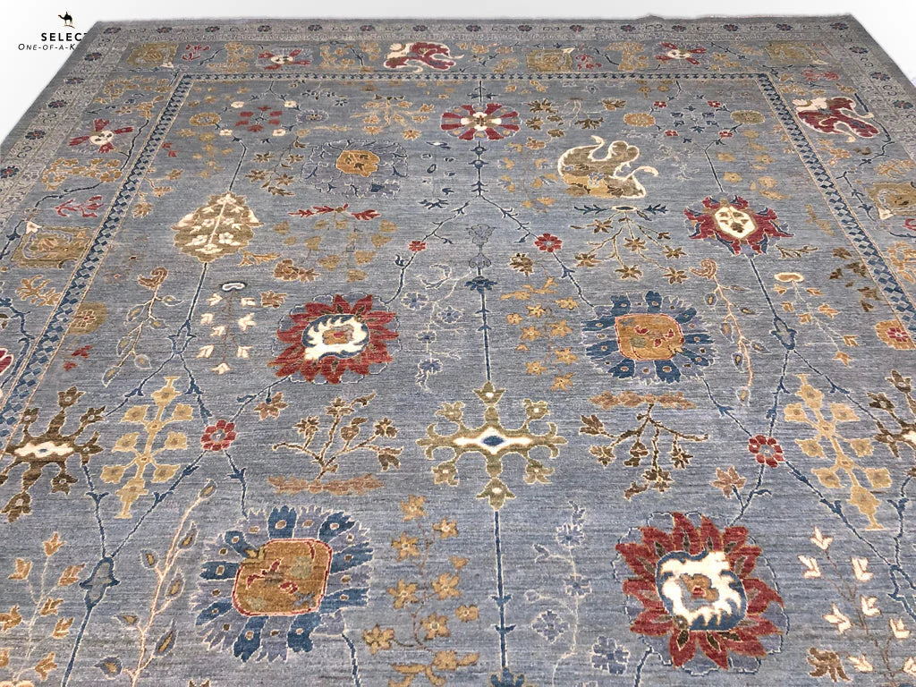 Afghan Oushak (10'00"x14'04") gray - Image 5