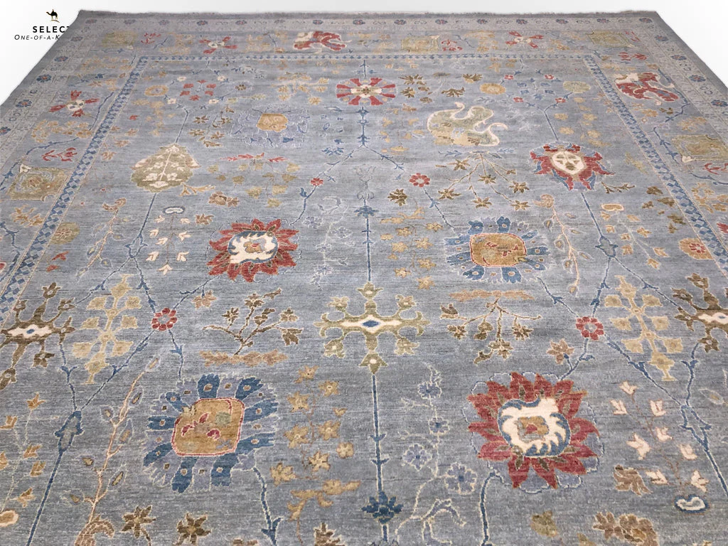 Afghan Oushak (10'00"x14'04") gray - Image 6