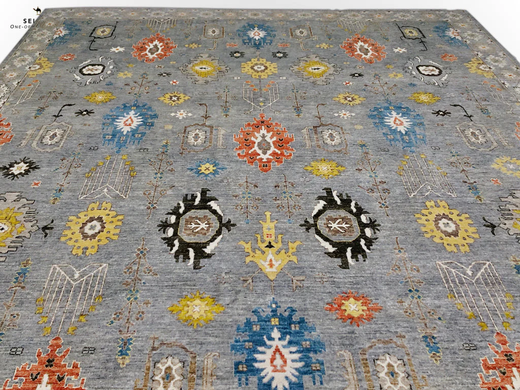 Afghan Oushak (10x14) gray - Image 5