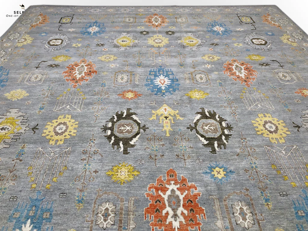 Afghan Oushak (10x14) gray - Image 6