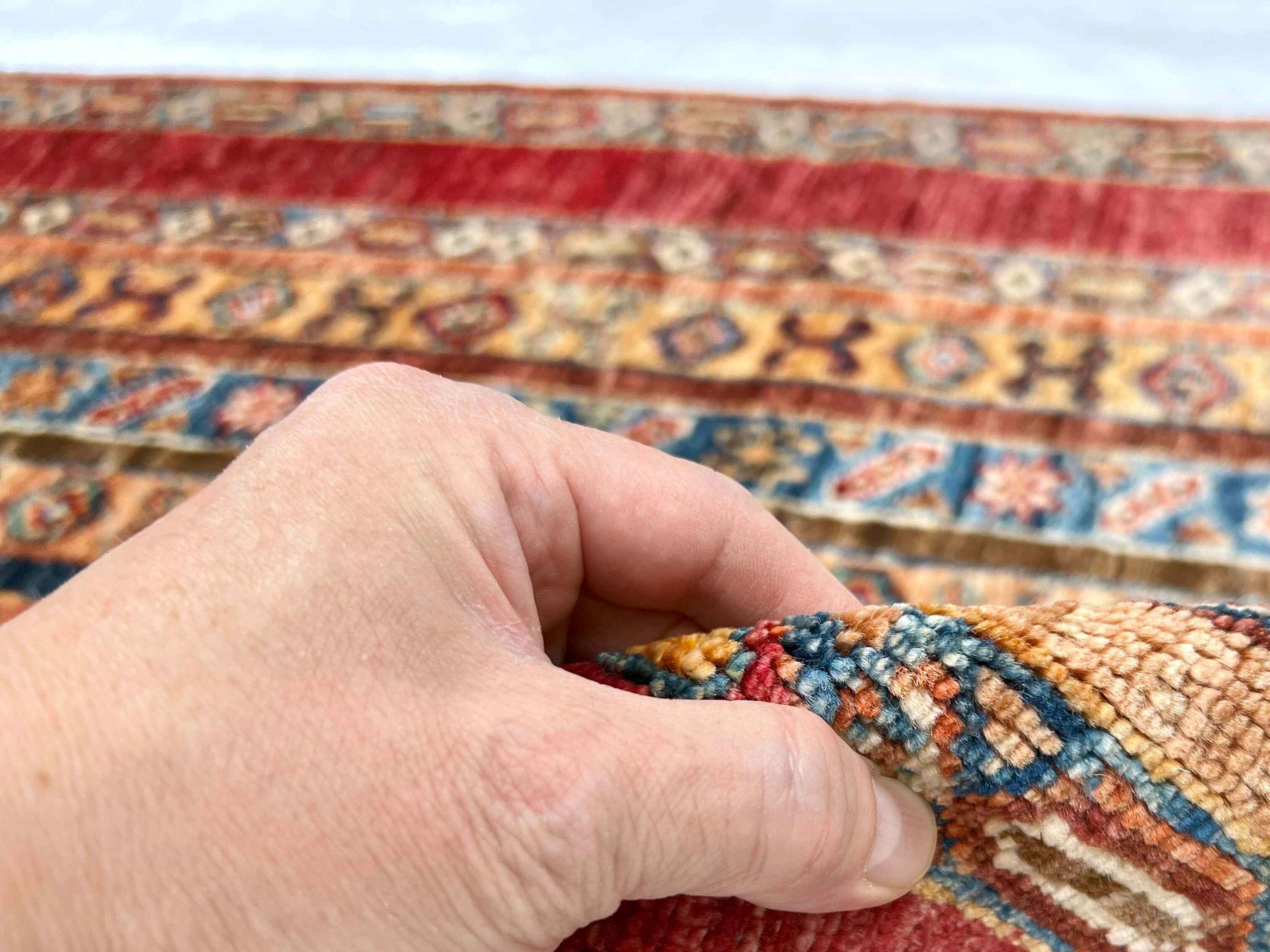 Afghan Shawl (2'09"x4'03") red/multicolor - Image 4