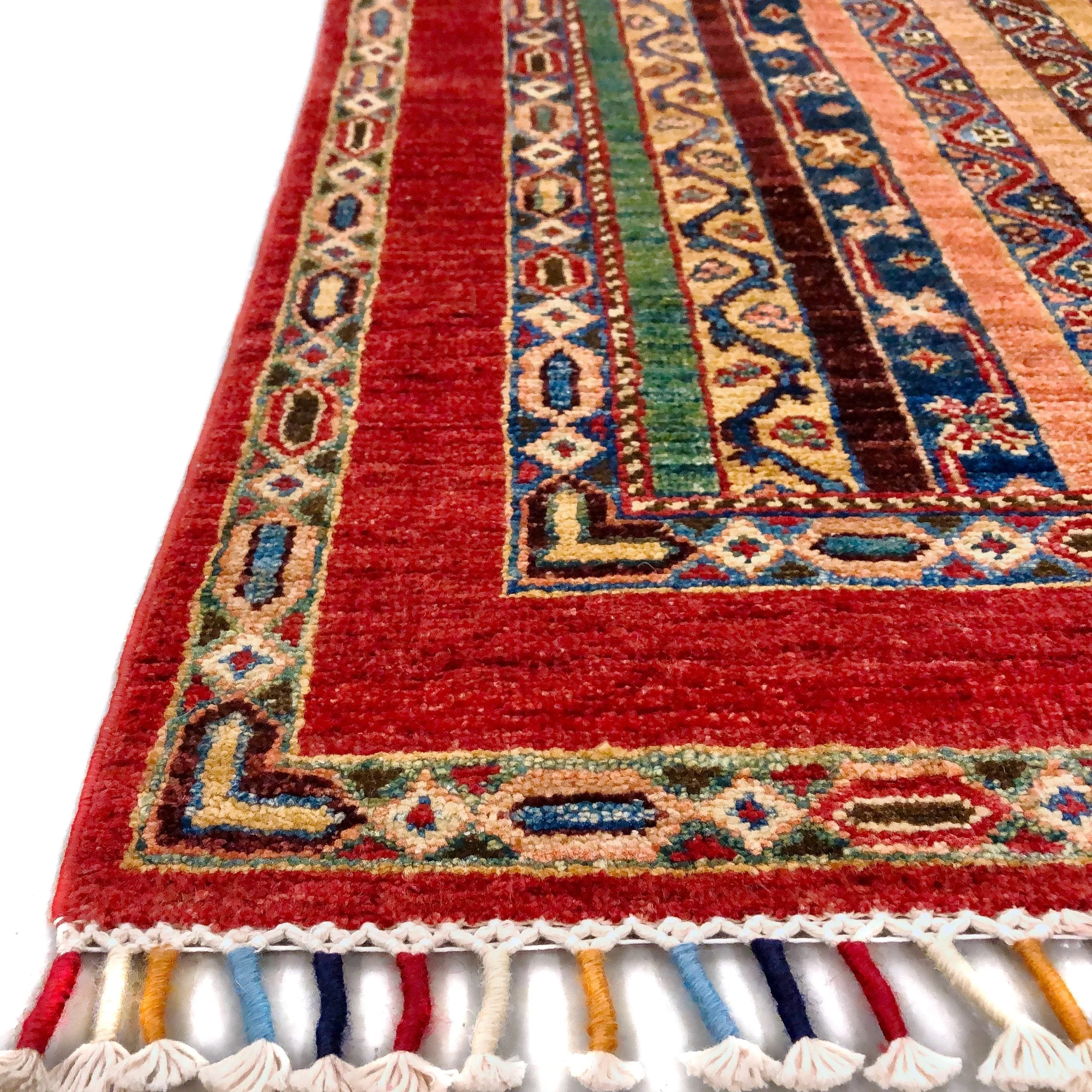 Afghan Shawl (2x4) red/grn - Image 2