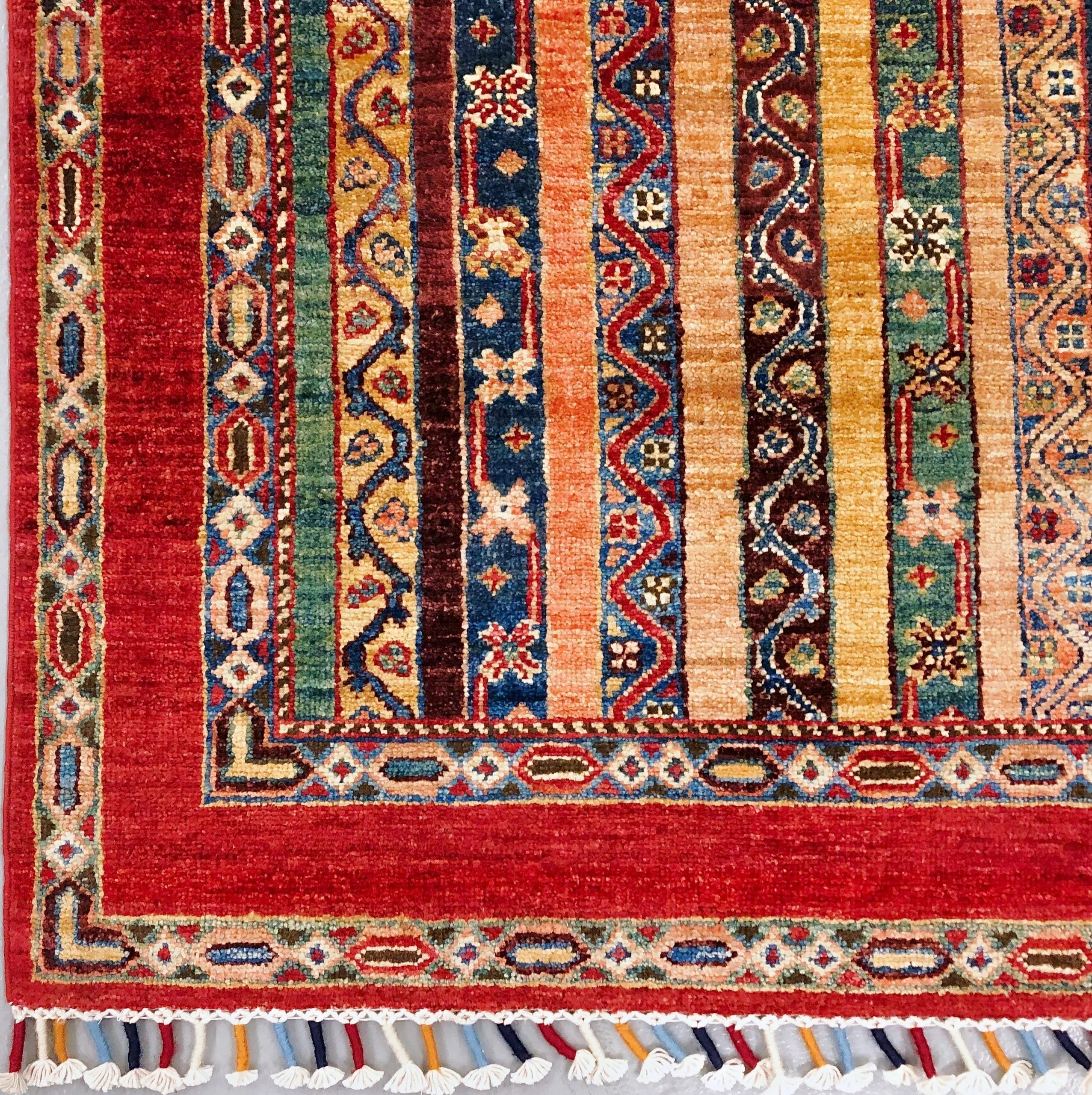 Afghan Shawl (2x4) red/grn - Image 3
