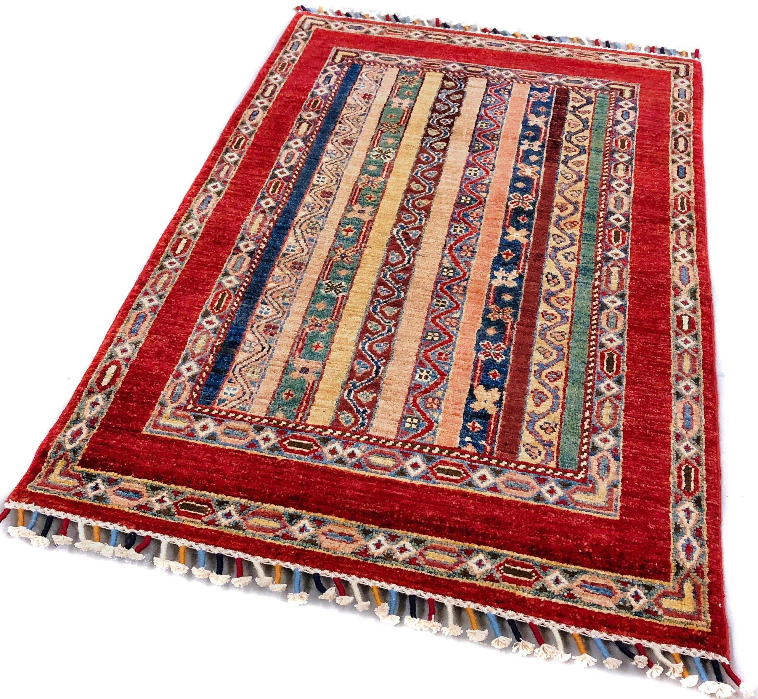 Afghan Shawl (2x4) red/grn - Image 5