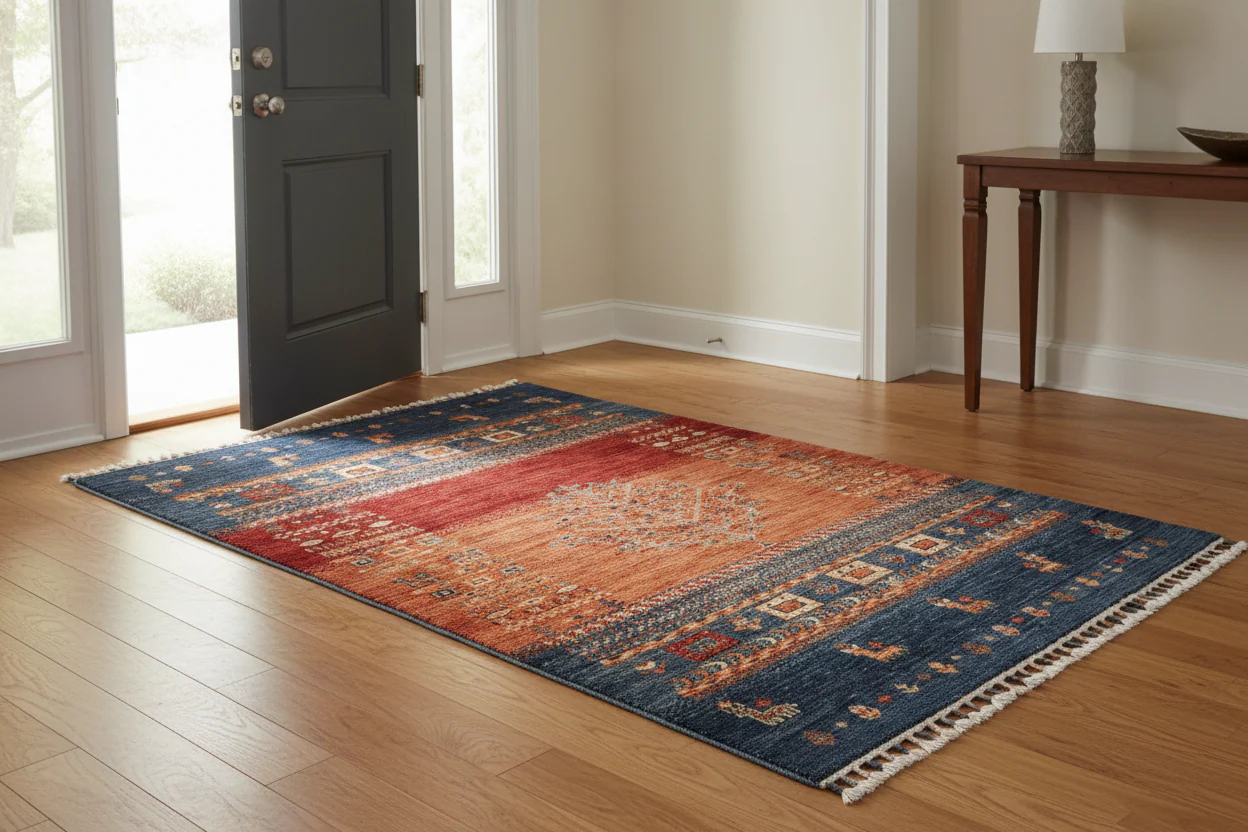 Afghan Tree of Life Gabbeh (3'04"x5'00") rust/blue - Image 7