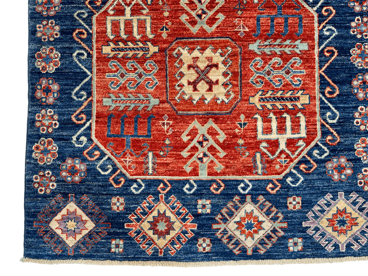 Afghan Turkoman (3'10"x10'01") blue/red - Image 3