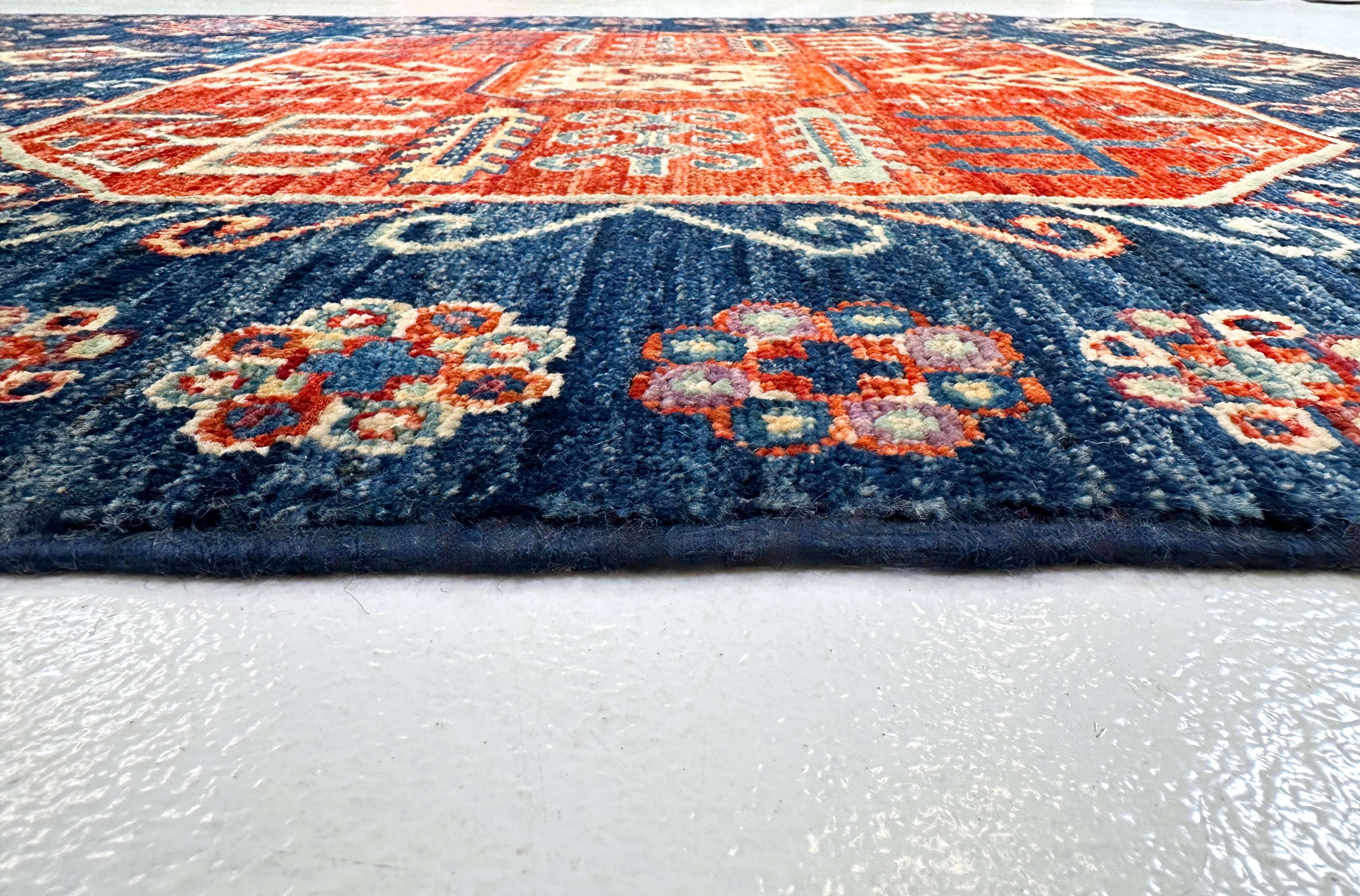 Afghan Turkoman (3'10"x10'01") blue/red - Image 4