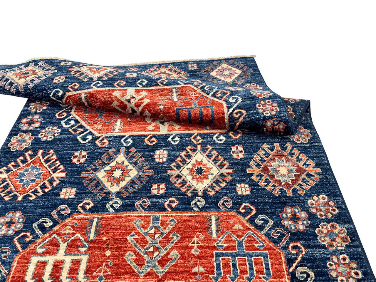Afghan Turkoman (3'10"x10'01") blue/red - Image 9