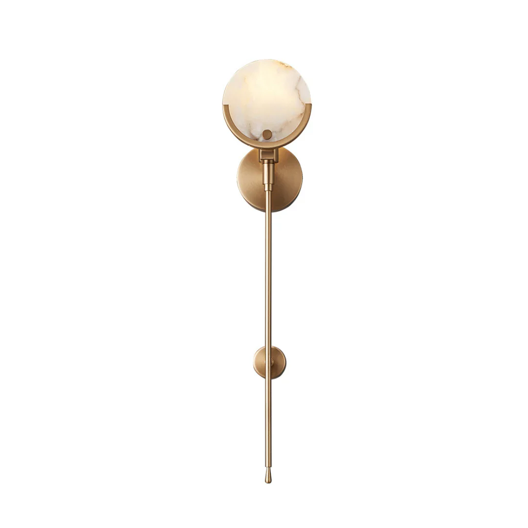 Alabaster Ava Brass Wall Lamp - Image 19