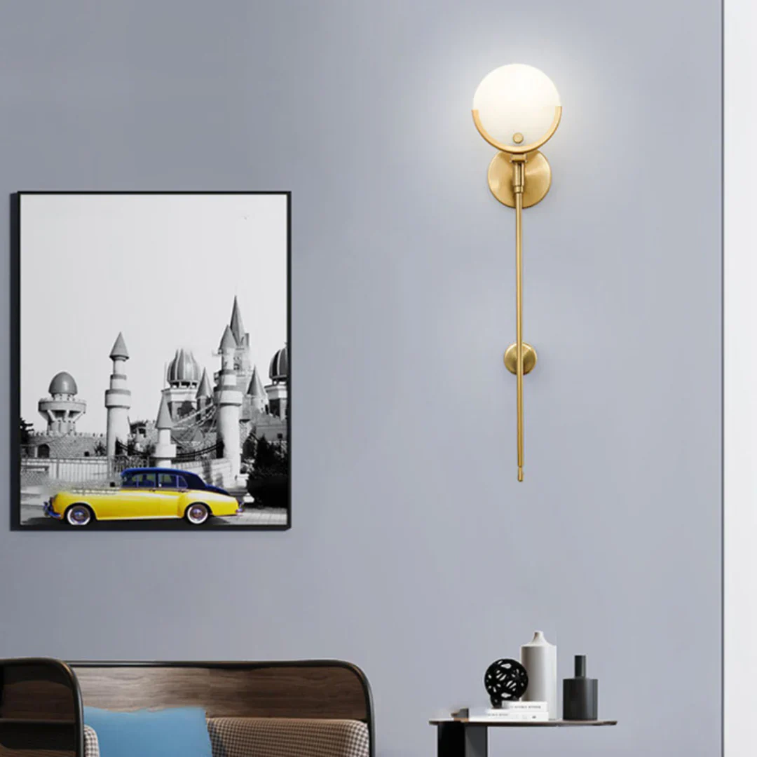 Alabaster Ava Brass Wall Lamp - Image 6