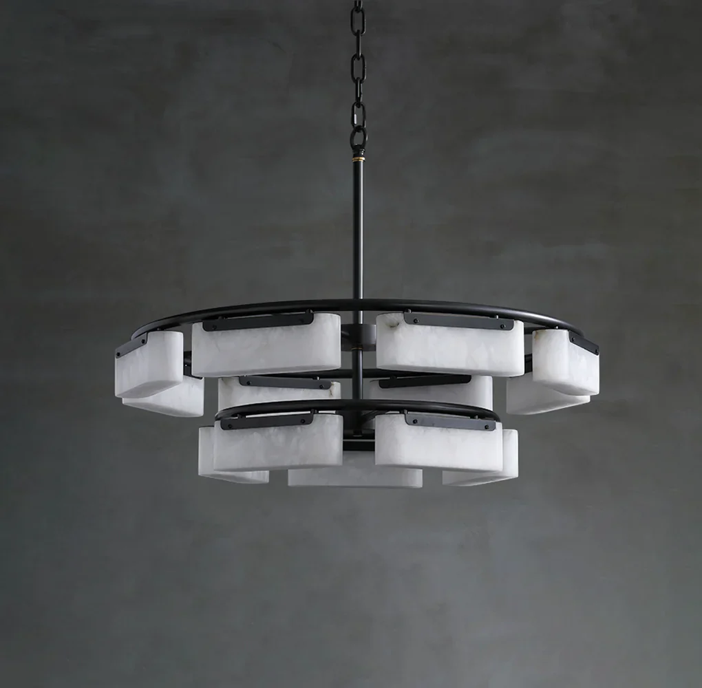 Rectangle Fusion Alabaster Chandelier - Image 12