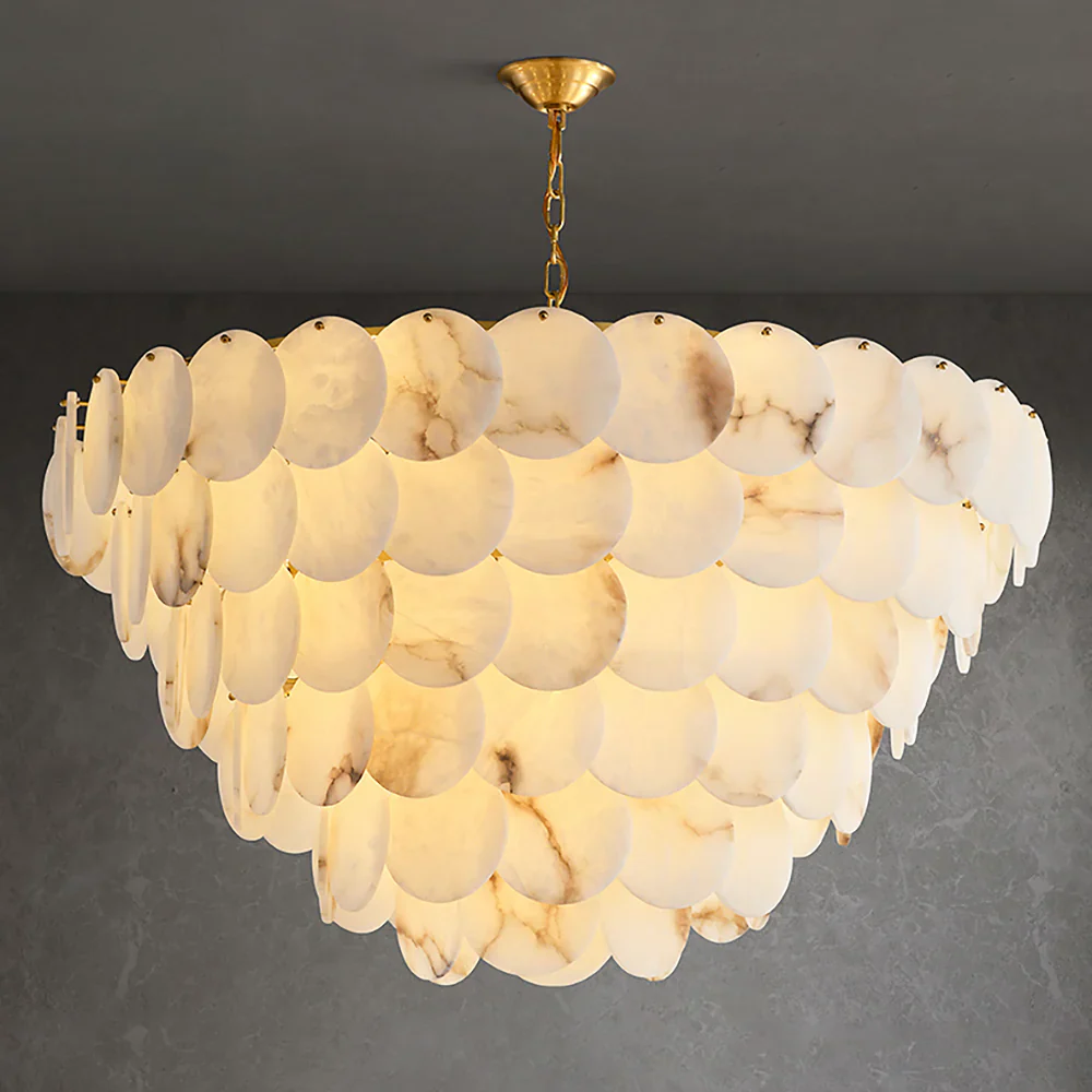Alabaster Multi Layer Round Chandelier - Image 11