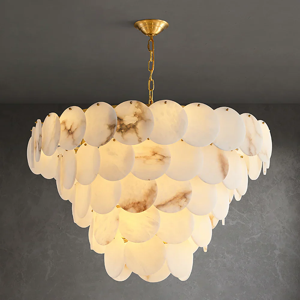 Alabaster Multi Layer Round Chandelier - Image 12