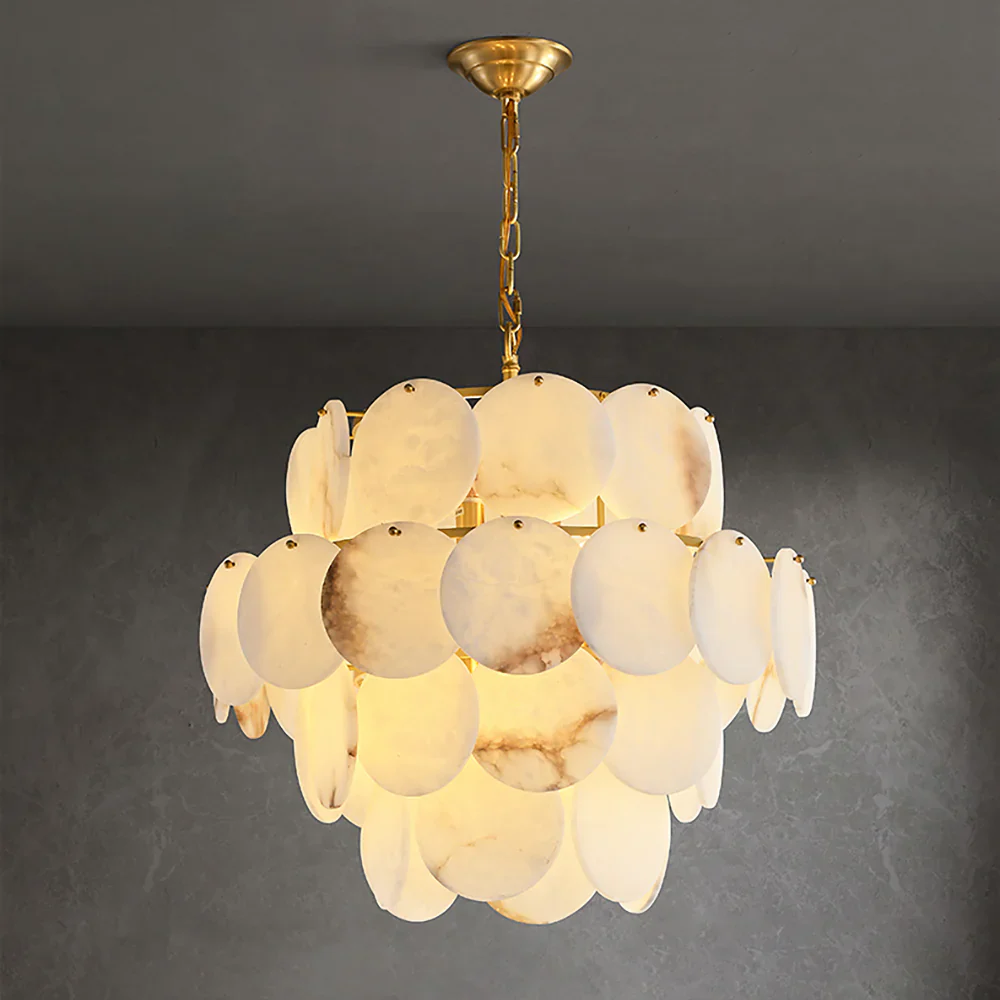 Alabaster Multi Layer Round Chandelier - Image 14