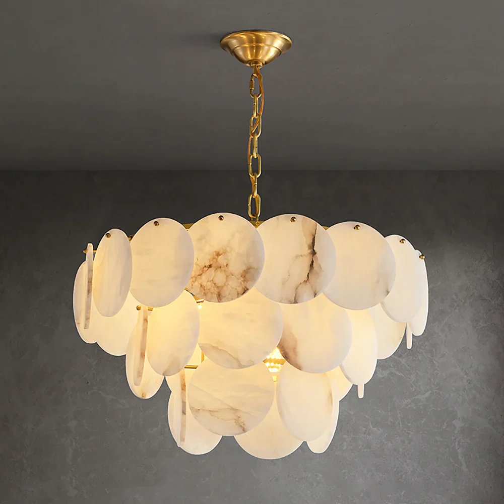 Alabaster Multi Layer Round Chandelier - Image 15