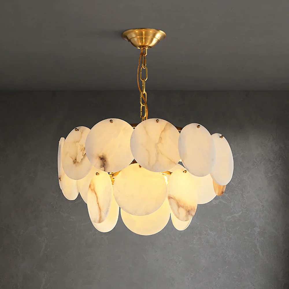Alabaster Multi Layer Round Chandelier - Image 16