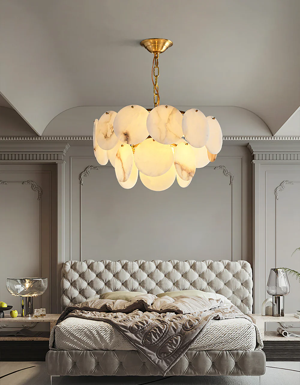 Alabaster Multi Layer Round Chandelier - Image 5