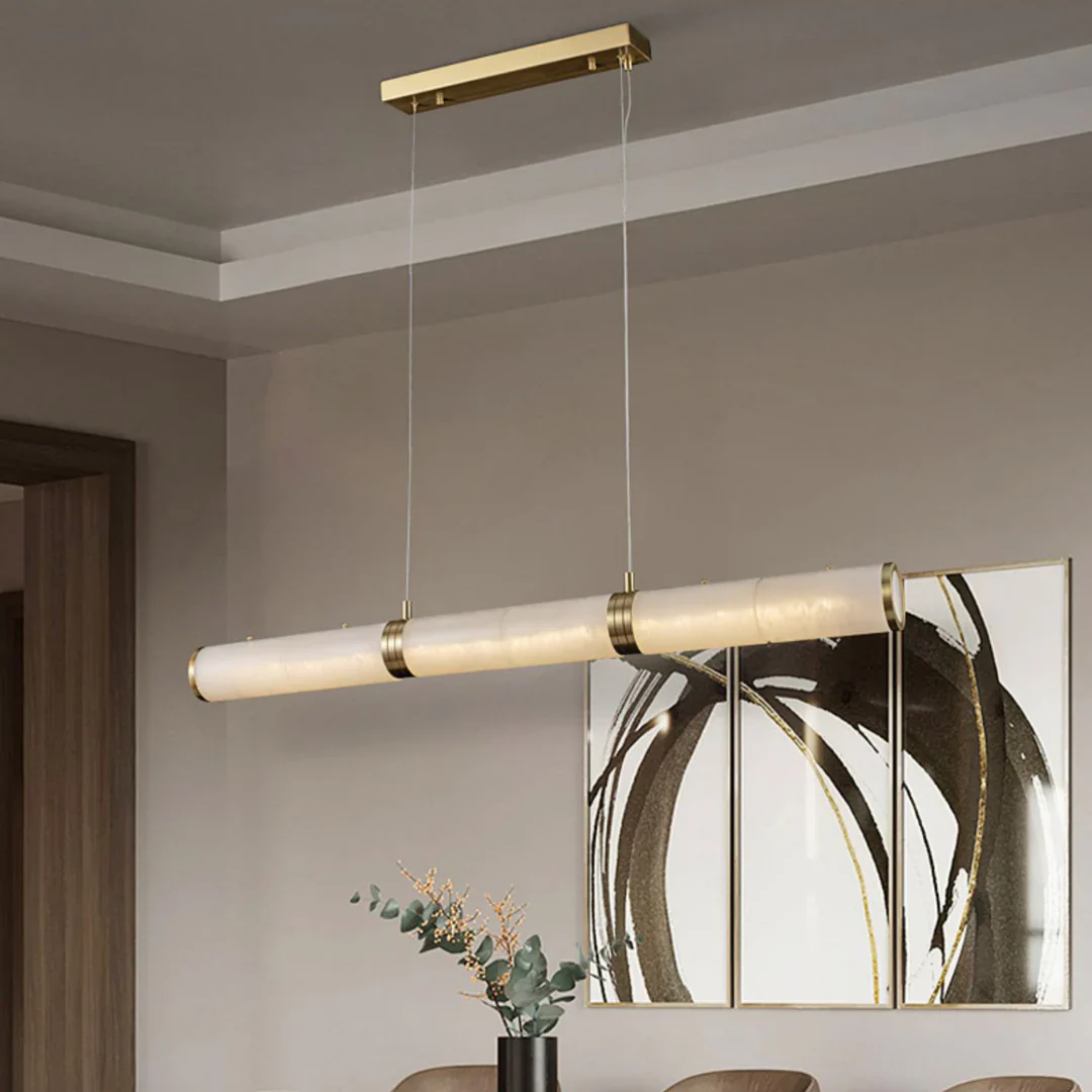 Alabaster Pillar Linear Chandelier - Image 14