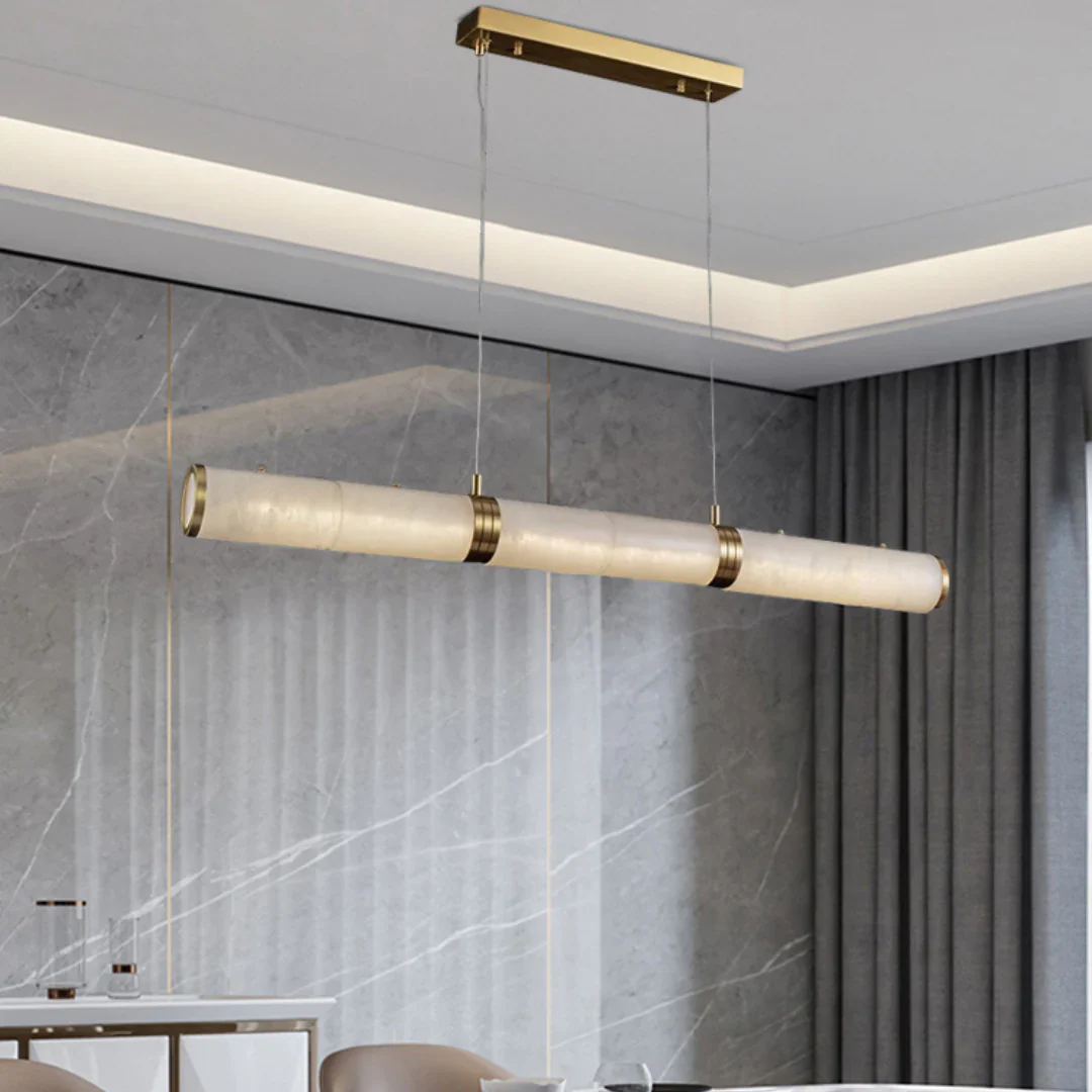 Alabaster Pillar Linear Chandelier - Image 3