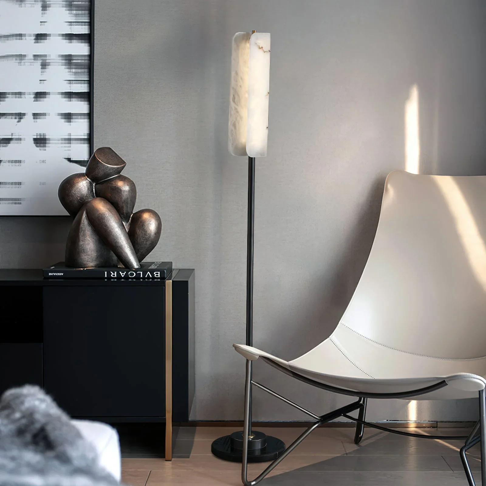 Alabaster Years Black Floor Lamp - Image 11