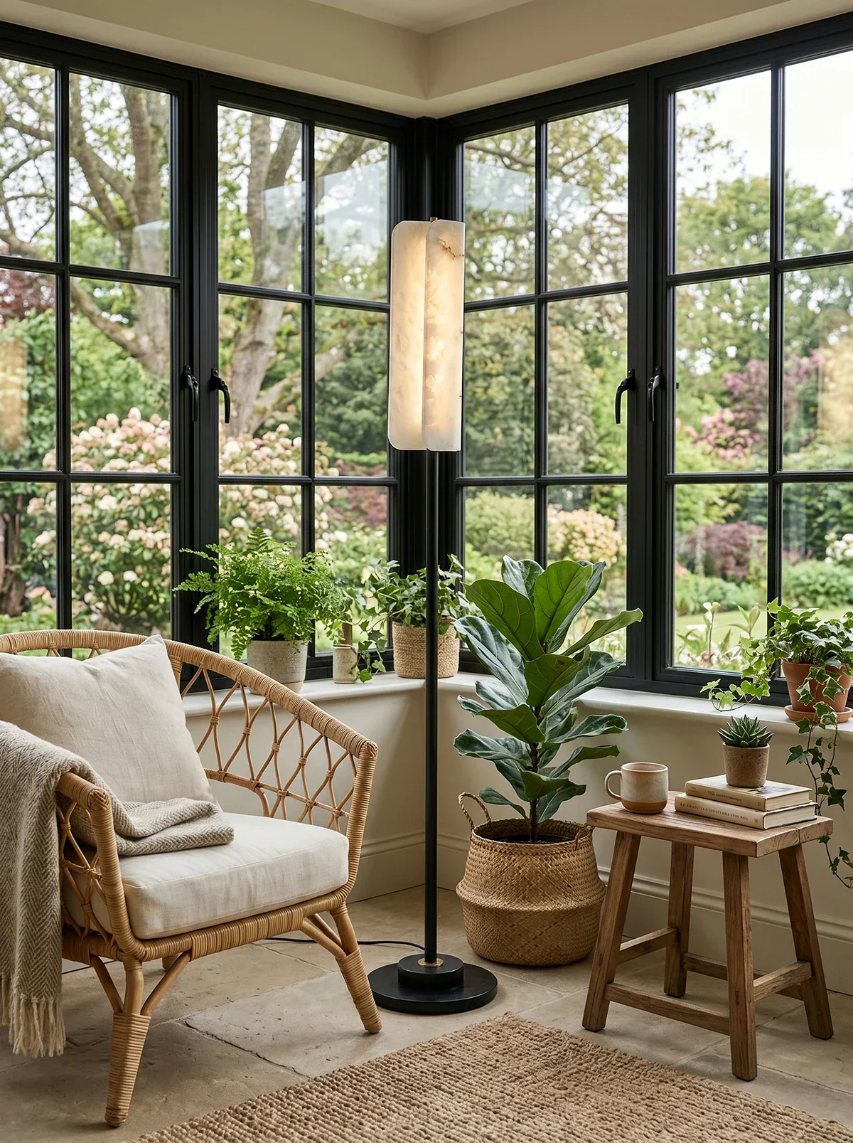Alabaster Years Black Floor Lamp - Image 6