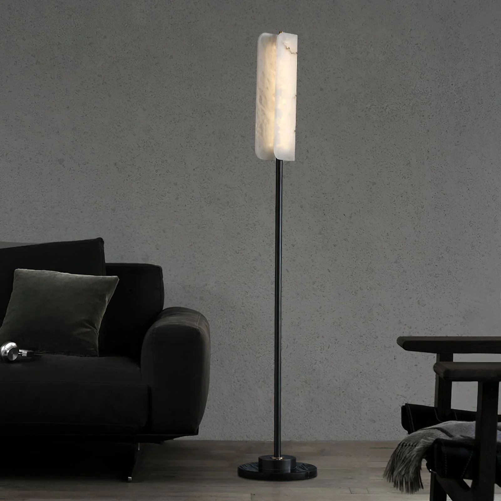 Alabaster Years Black Floor Lamp - Image 8
