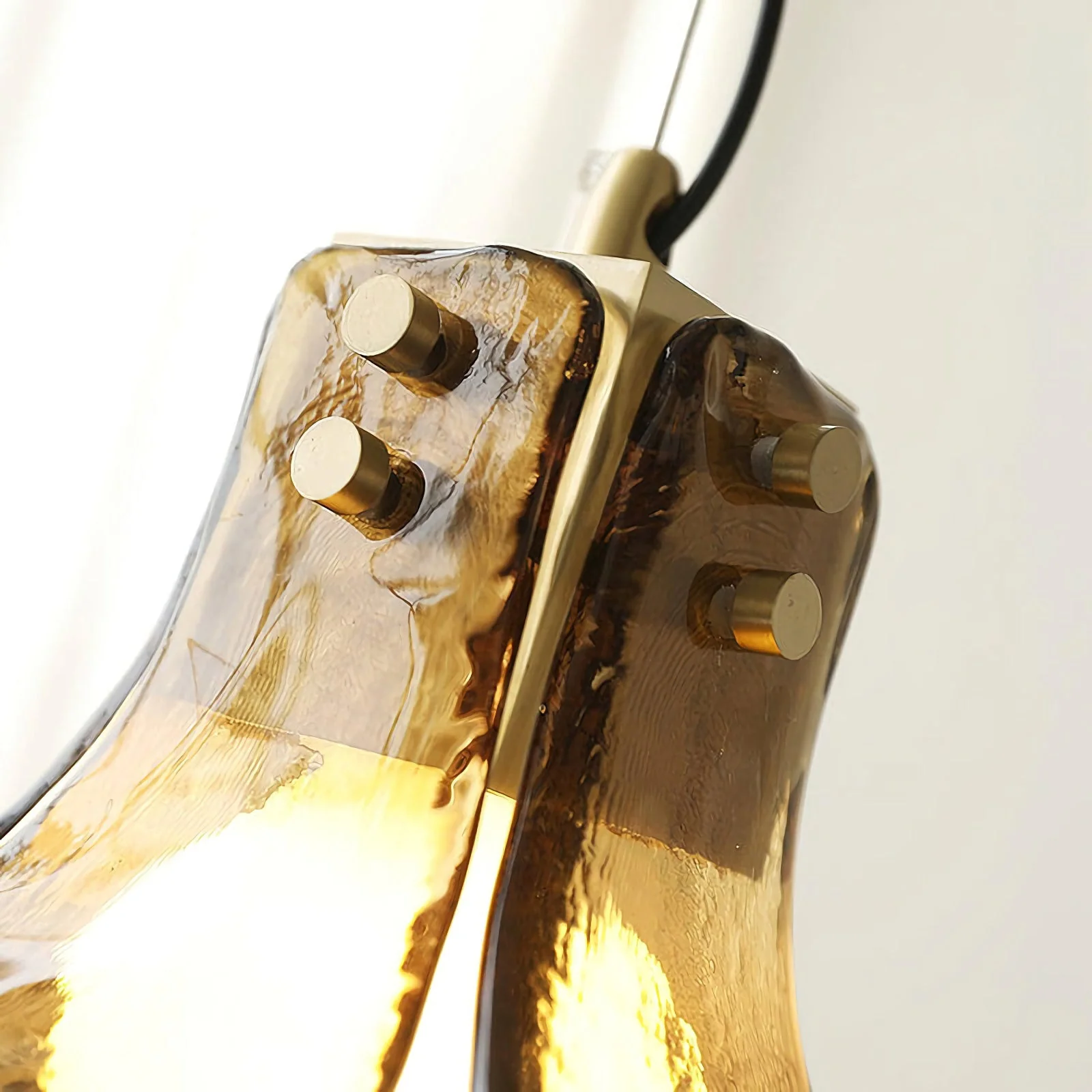 Amber Petal Glass Pendant Light - Image 12
