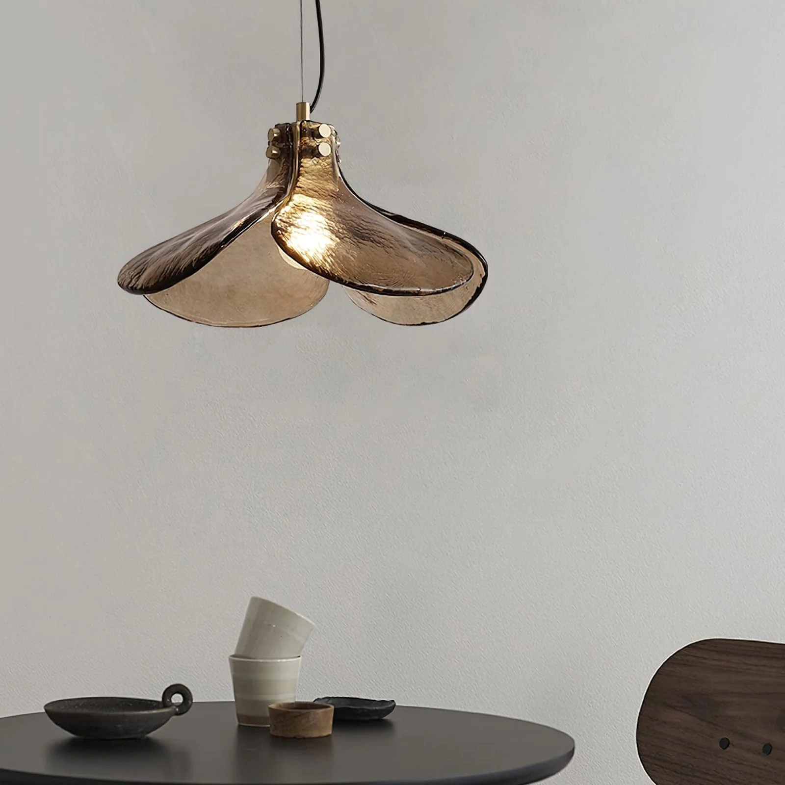 Amber Petal Glass Pendant Light - Image 16