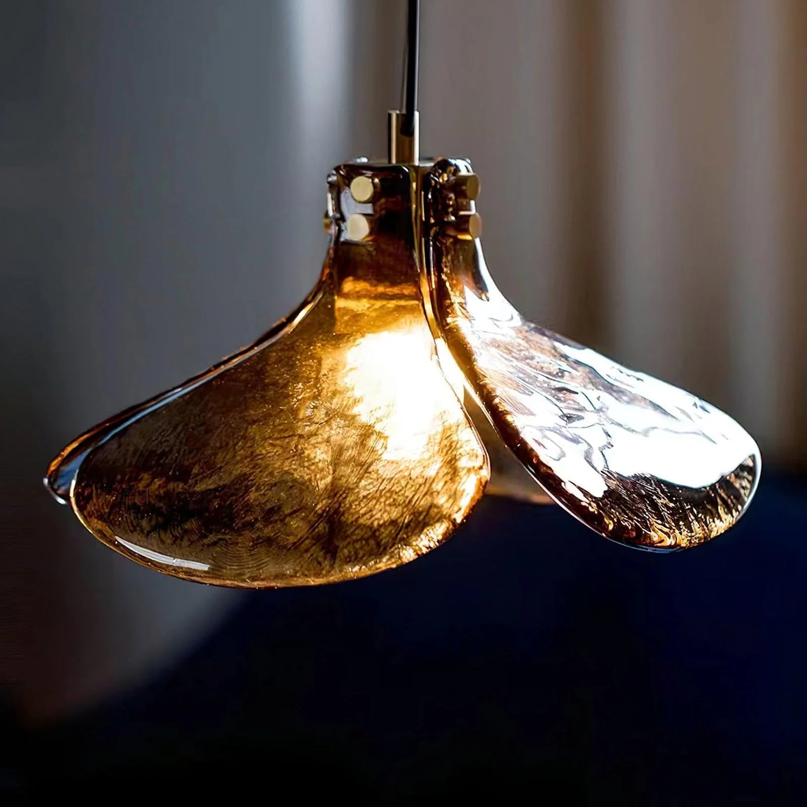 Amber Petal Glass Pendant Light - Image 20