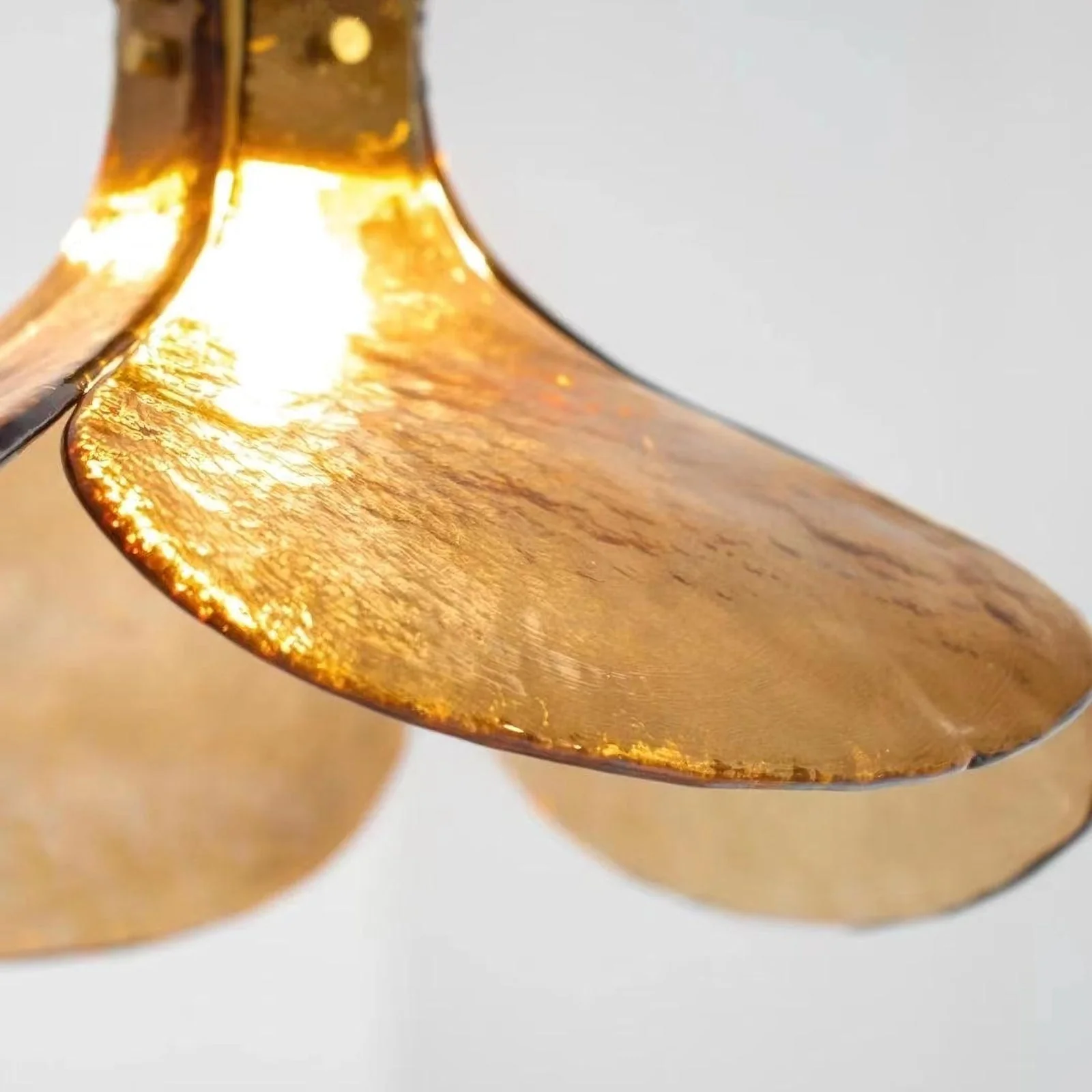 Amber Petal Glass Pendant Light - Image 24