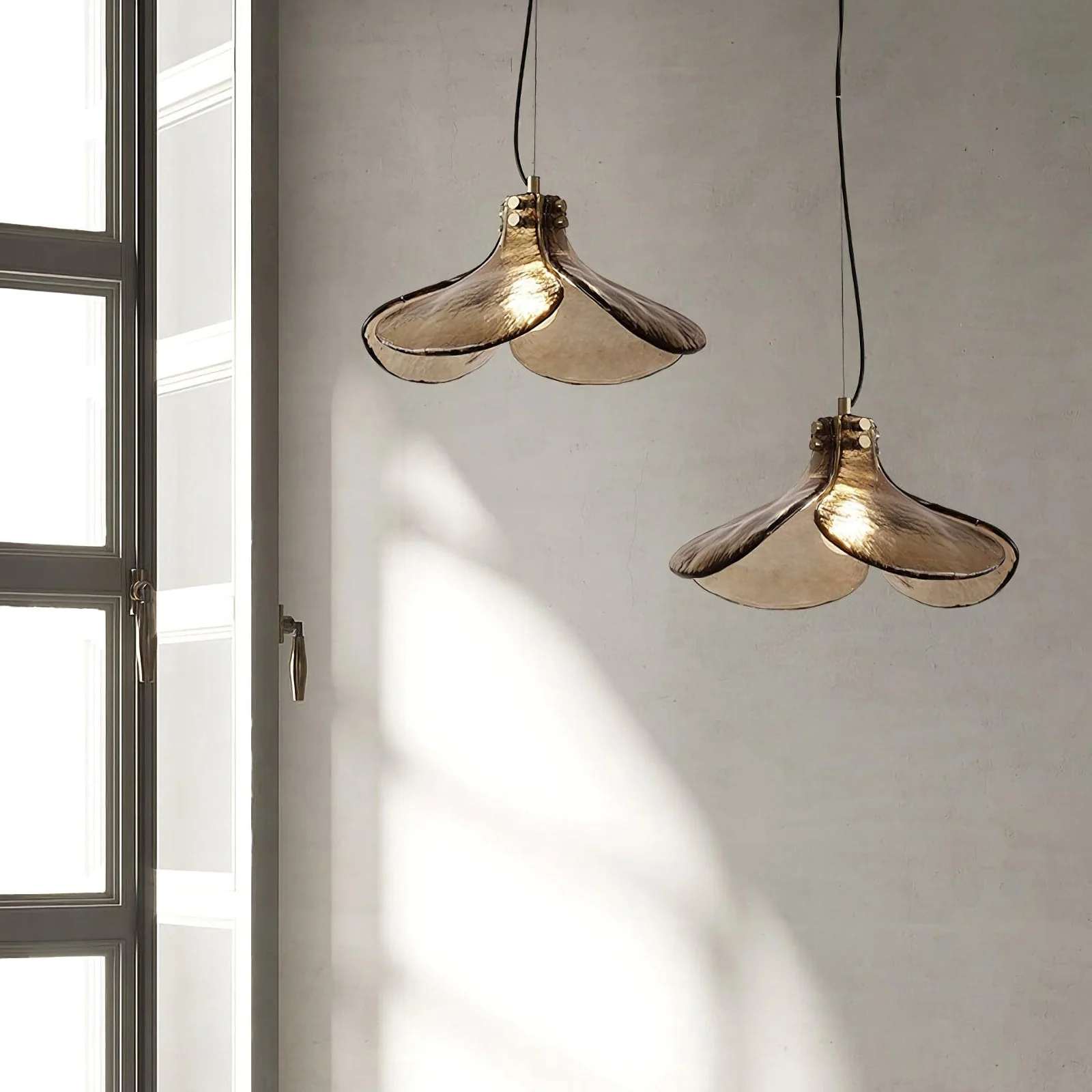 Amber Petal Glass Pendant Light - Image 7