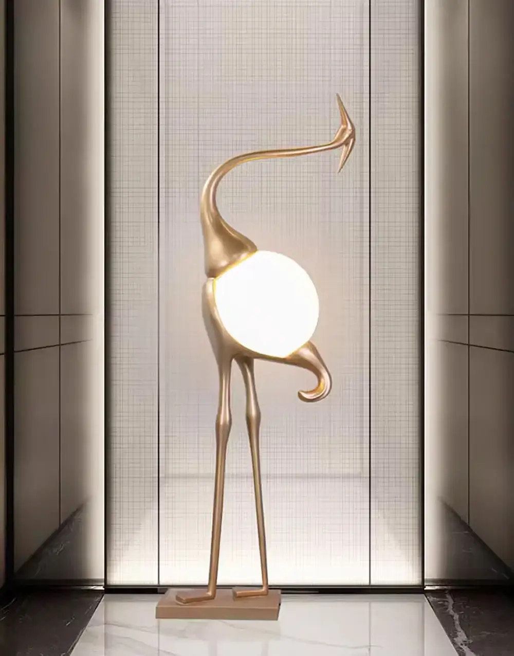 Animal Crane Art Deco Floor Lamp - Image 12